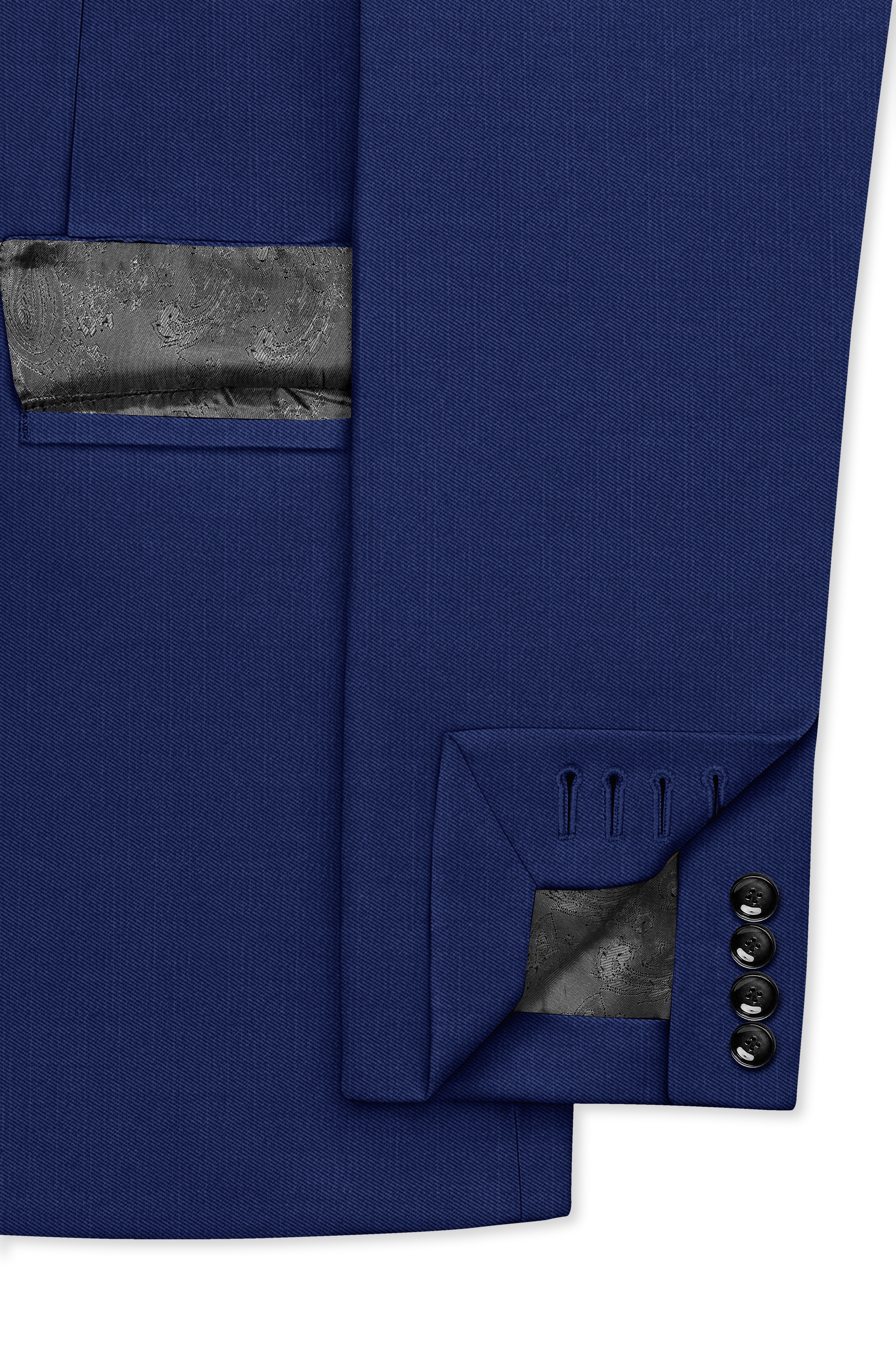 Rhino Blue Stretchable Single-Breasted traveler Blazer