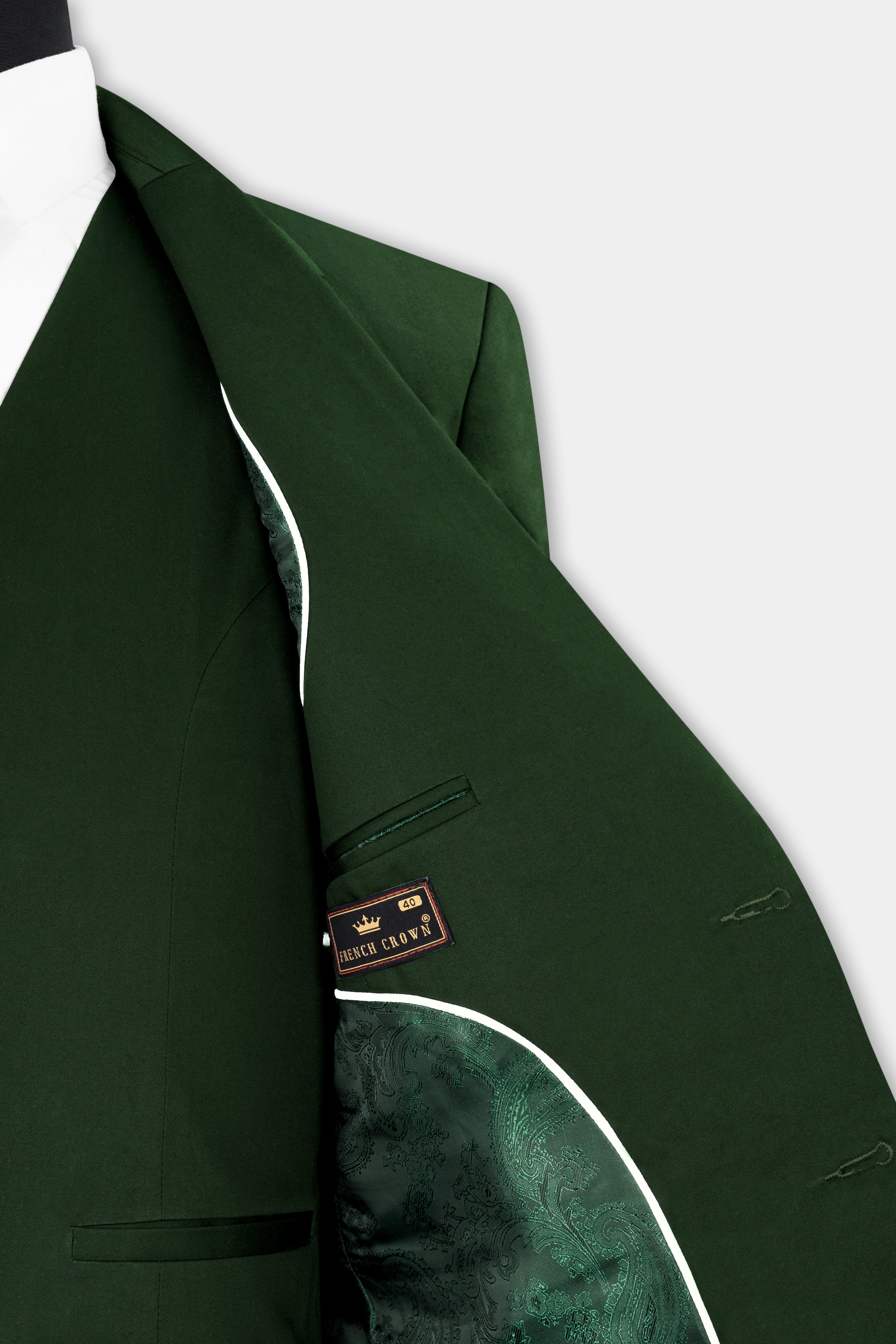 Myrtle Green Wool Rich Single Breasted Stretchable traveler Blazer