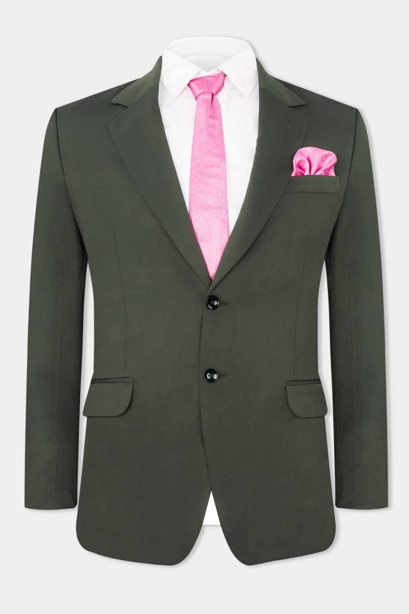IRIDIUM GREEN SINGLE-BREASTED BLAZER
