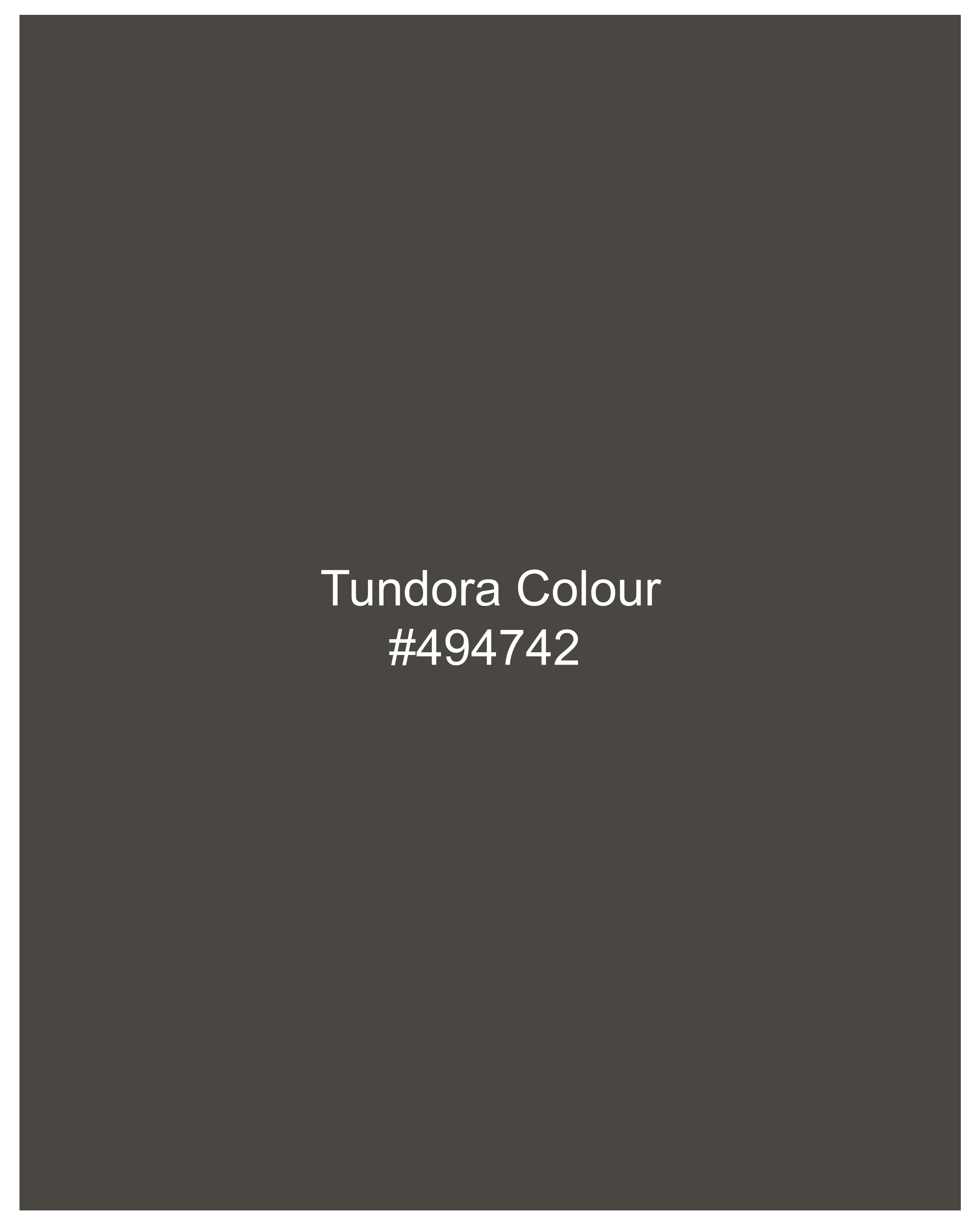 Tundora Dark Gray Subtle Plaid Double-Breasted Blazer