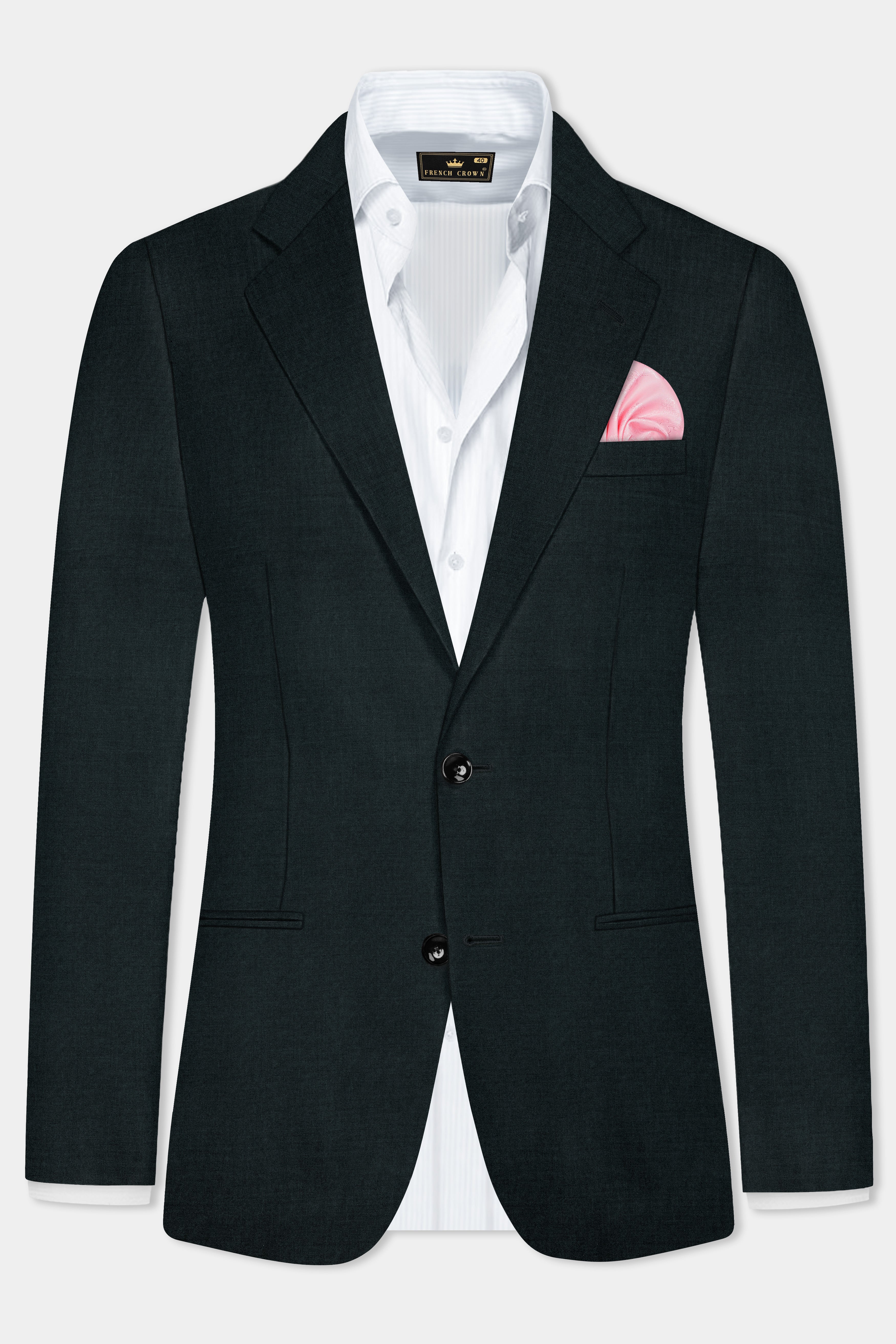 Gable Green Single Breasted Wool Rich Blazer