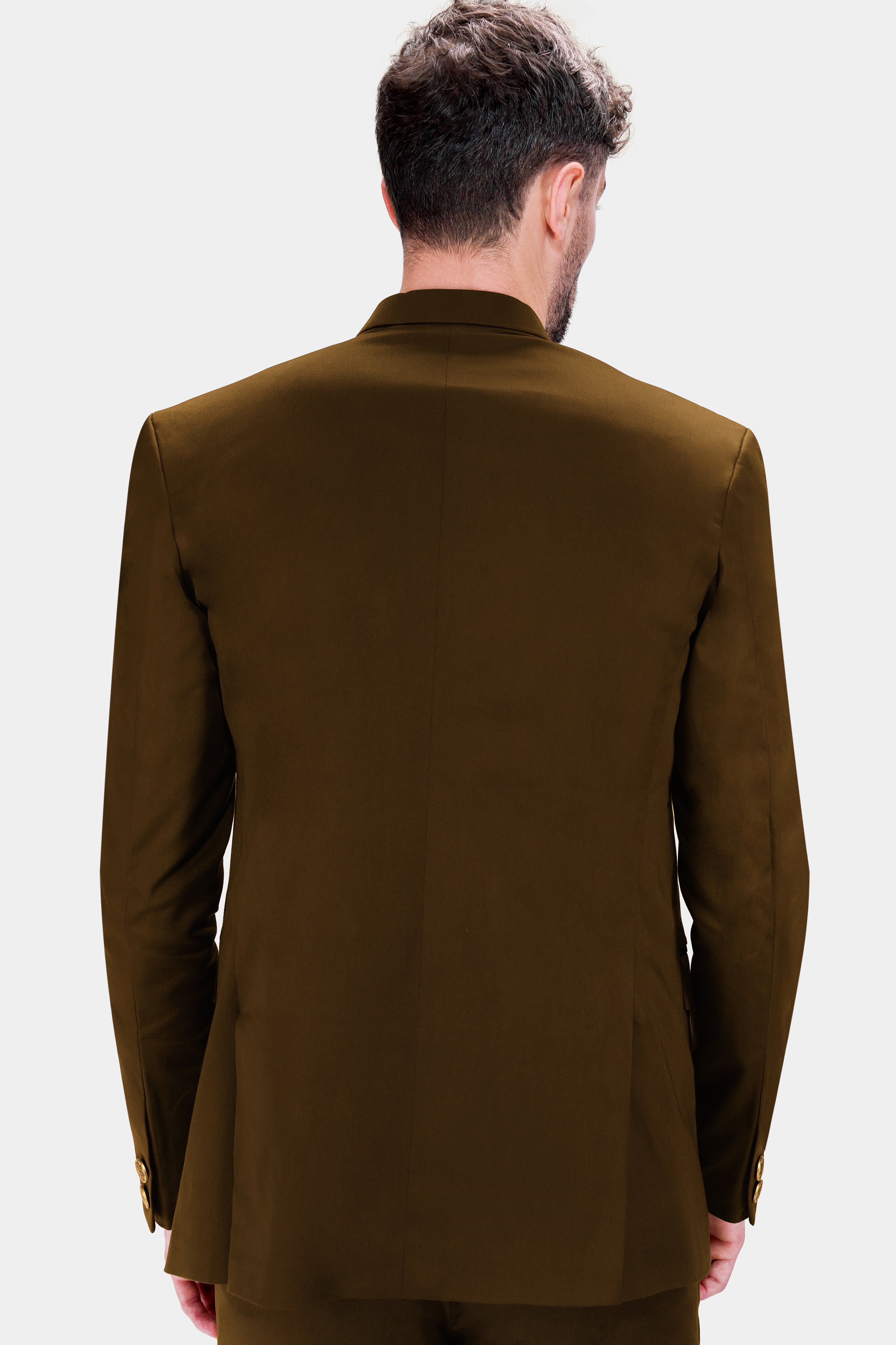 Metallic Bronze Brown Premium Cotton Cross Buttoned Bandhgala Stretchable Traveler Blazer BL2781-CBG-36, BL2781-CBG-38, BL2781-CBG-40, BL2781-CBG-42, BL2781-CBG-44, BL2781-CBG-46, BL2781-CBG-48, BL2781-CBG-50, BL2781-CBG-52, BL2781-CBG-54, BL2781-CBG-56, BL2781-CBG-58, BL2781-CBG-60