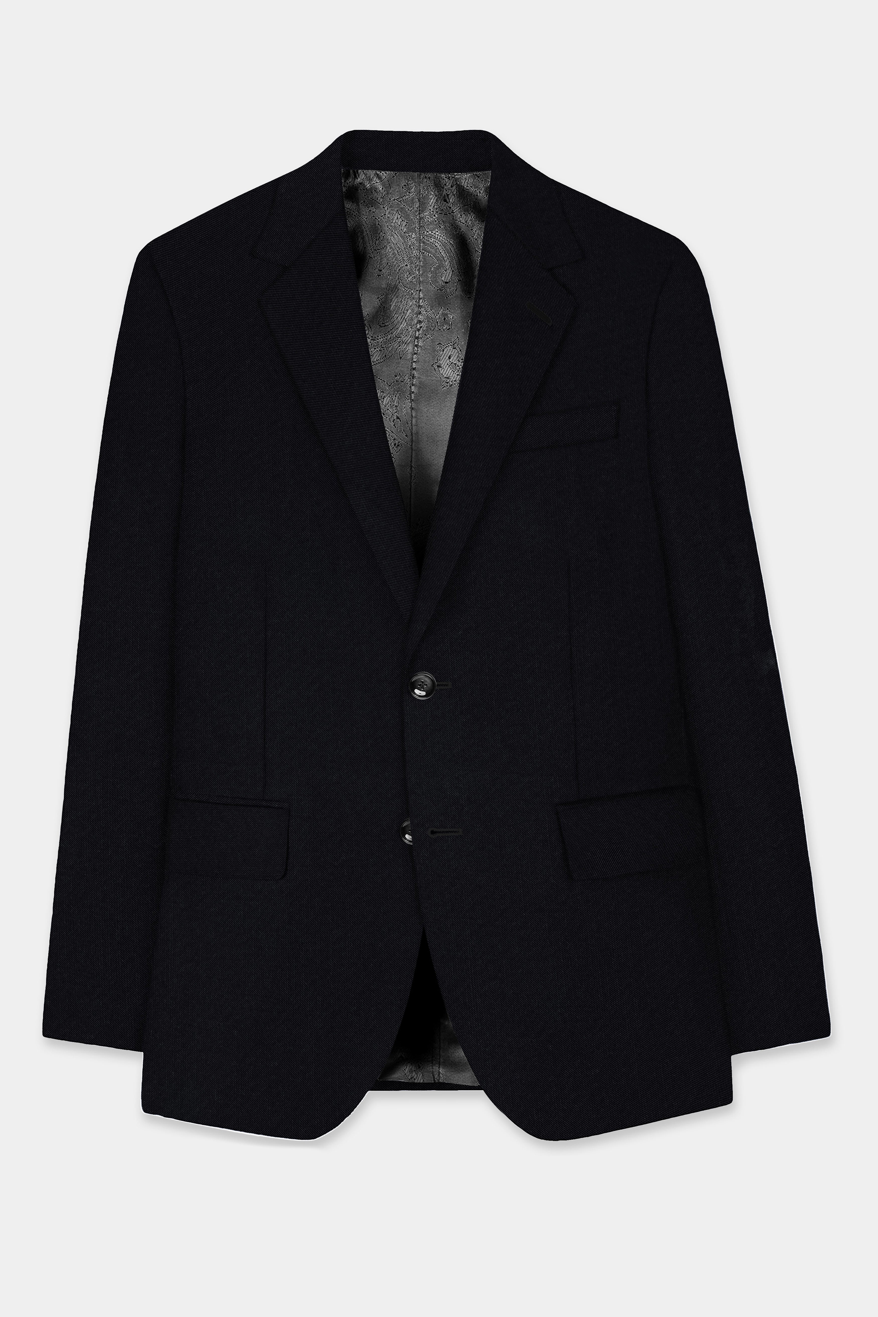 Jade Black Wool Rich Blazer