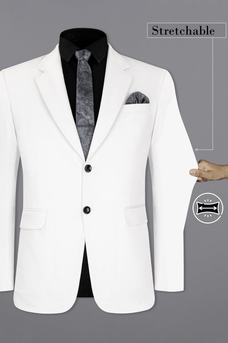 BRIGHT WHITE LUXURIOUS LINEN BLAZER