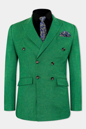Napier Green Tweed Double Breasted Blazer