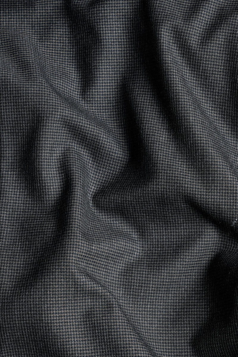 Gunmetal Gray Houndstooth Wool Rich Blazer