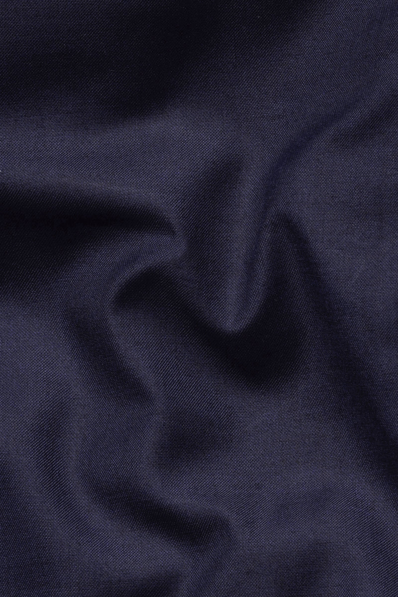 Space Cadet Blue Wool Rich Designer Blazer