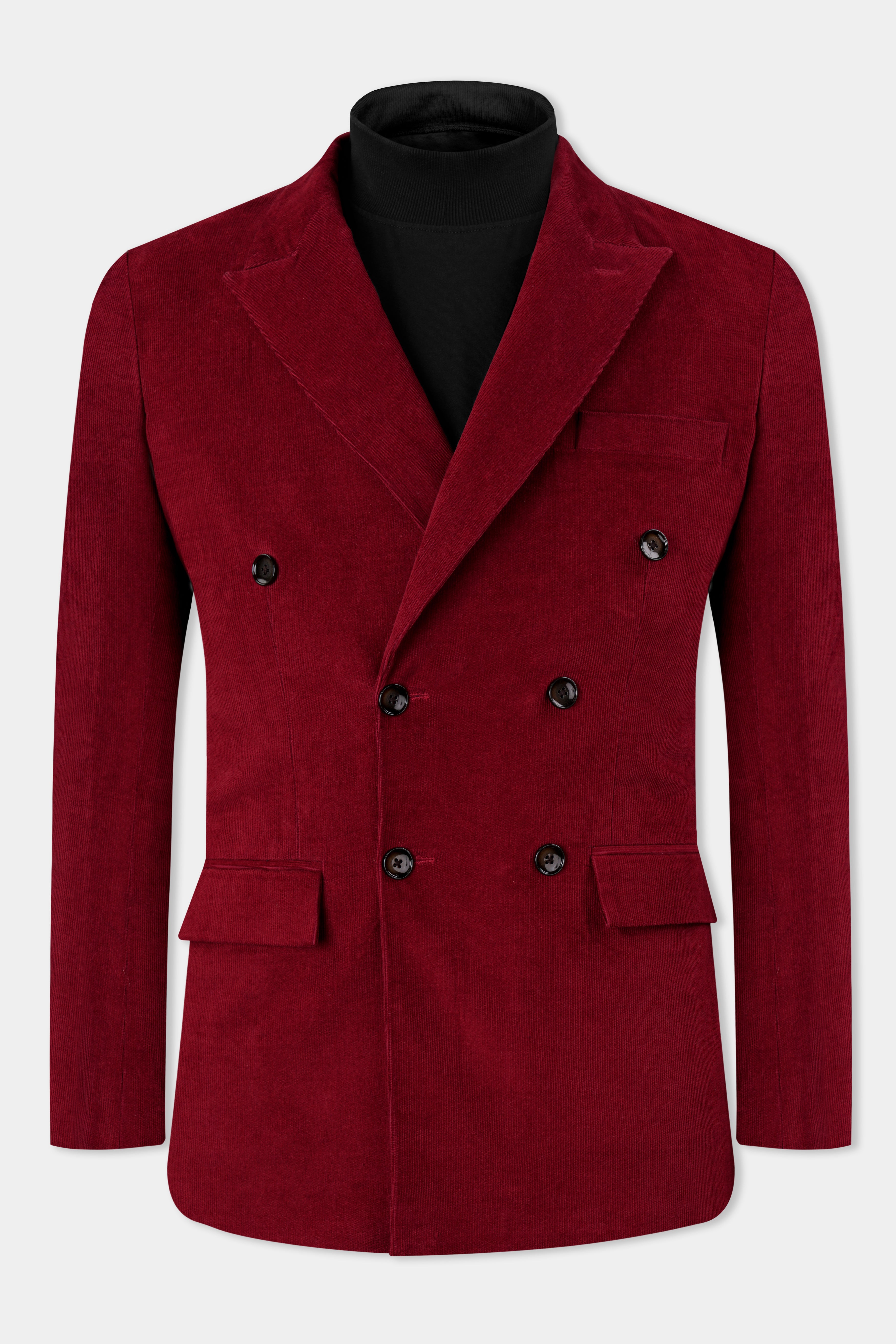 Mens red double hot sale breasted blazer