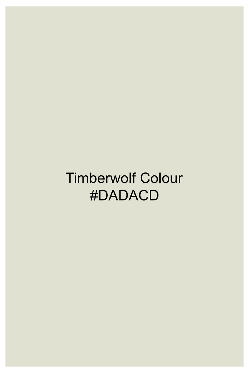 Timberwolf Cream Premium Cotton Double Breasted Sports Blazer