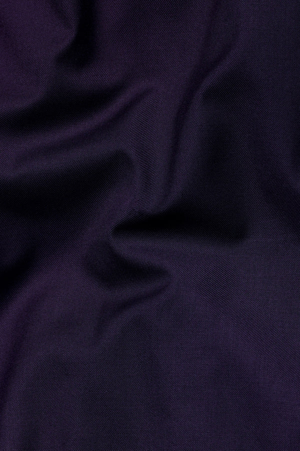 Bluish Wool Rich Single-breasted Blazer