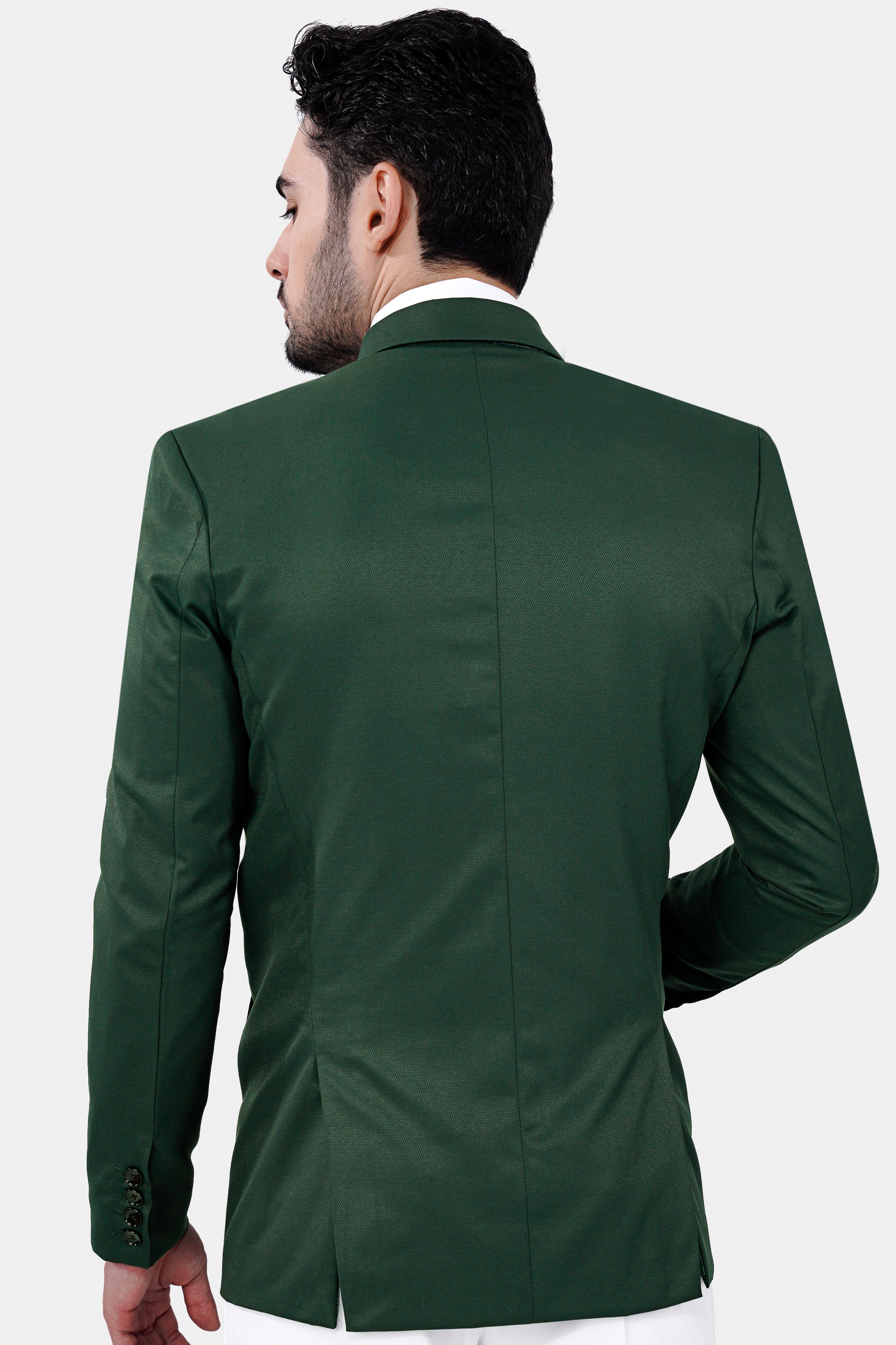 Basil Green Wool Rich Double-Breasted Blazer BL3039-DB2-36, BL3039-DB2-38, BL3039-DB2-40, BL3039-DB2-42, BL3039-DB2-44, BL3039-DB2-46, BL3039-DB2-48, BL3039-DB2-50, BL3039-DB2-52, BL3039-DB2-54, BL3039-DB2-56, BL3039-DB2-58, BL3039-DB2-60