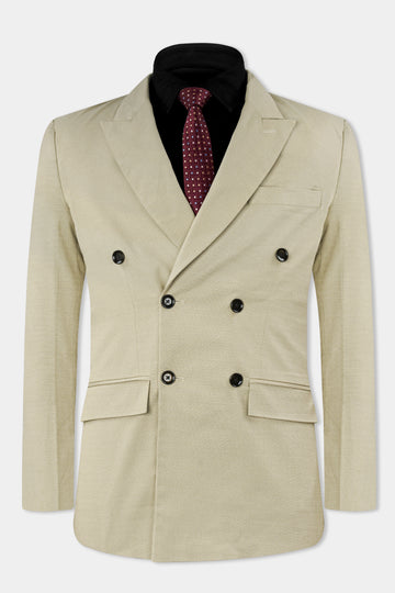 Eagle Brown Premium Cotton Double Breasted Blazer