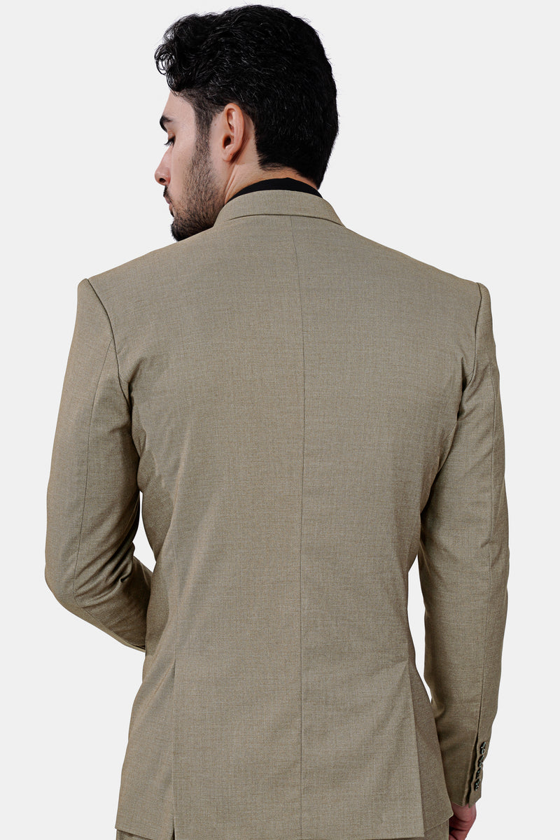 Stonewall Brown Wool Rich Double Breasted Blazer