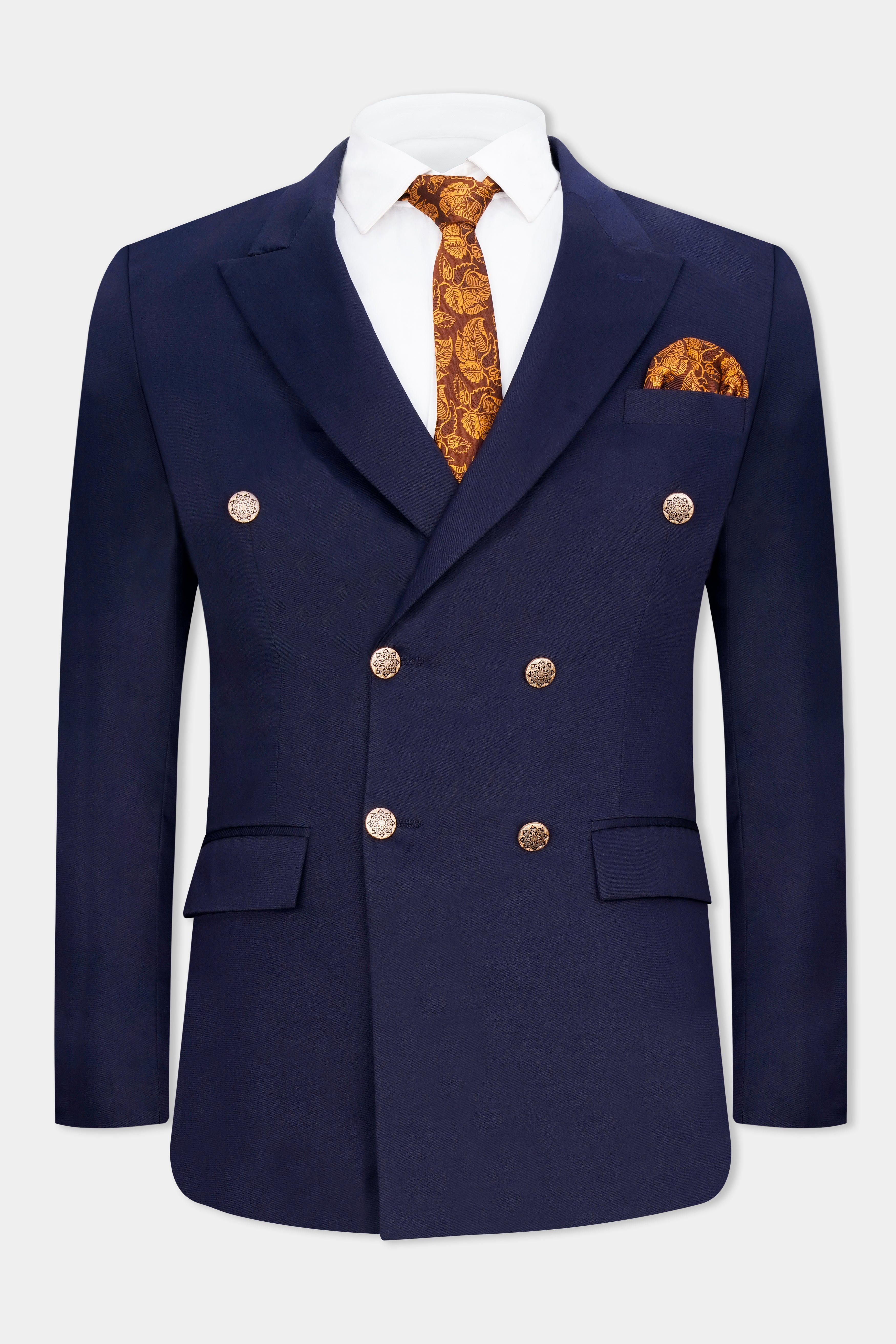 Mens navy double breasted blazer gold buttons best sale