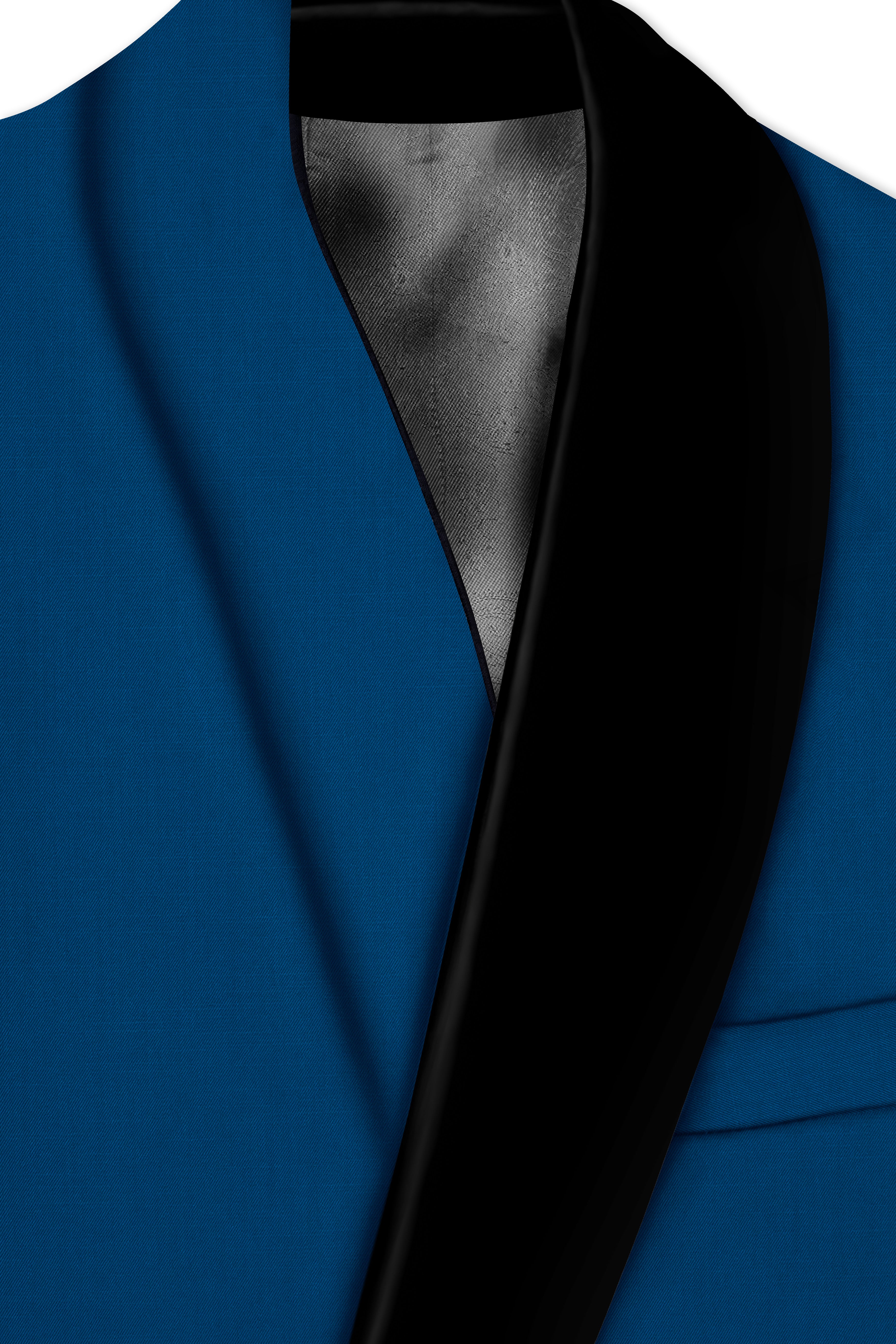 Calypso Blue Wool Rich Tuxedo Blazer