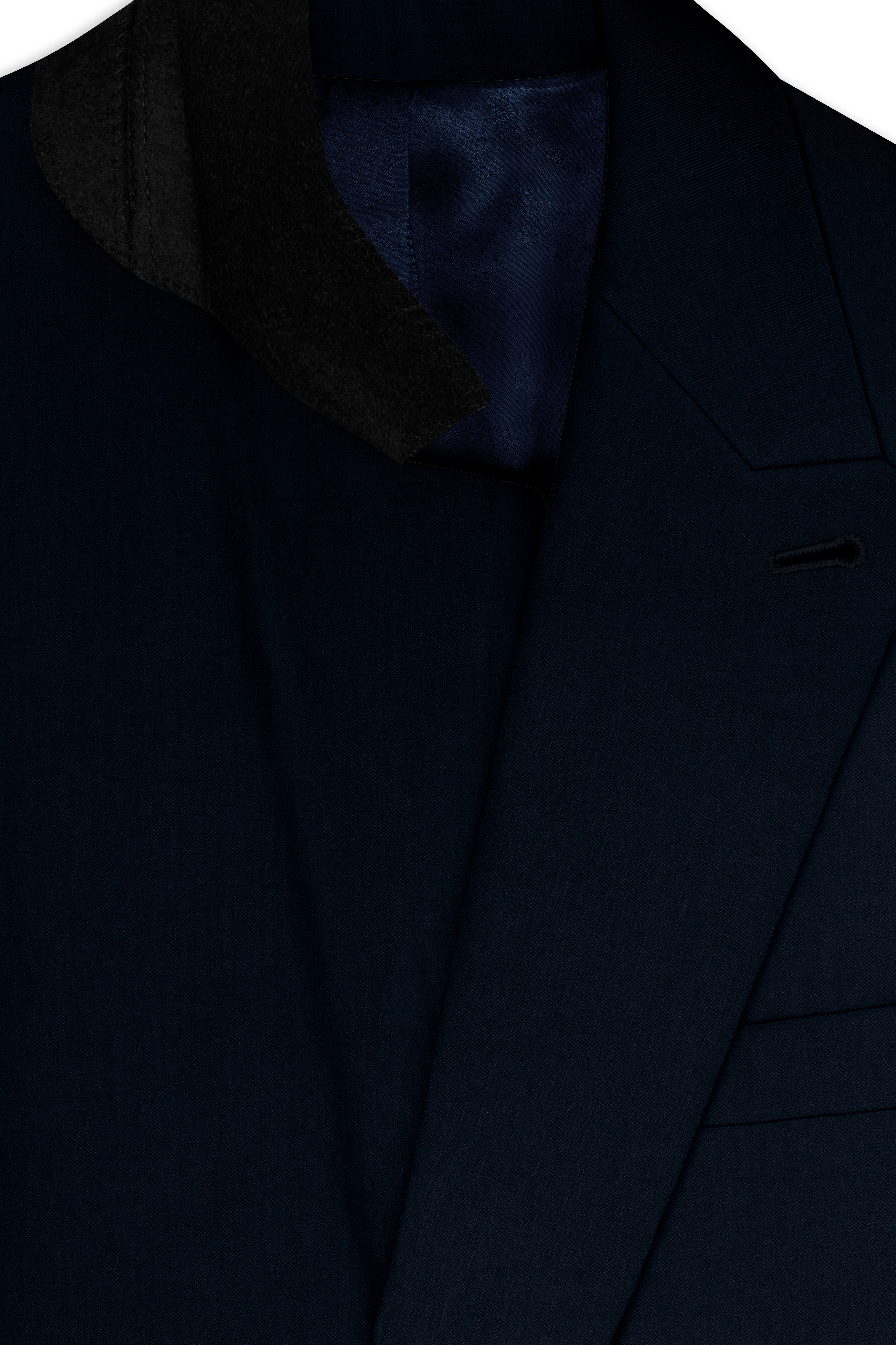 Bunker Blue Premium Cotton Double Breasted Blazer