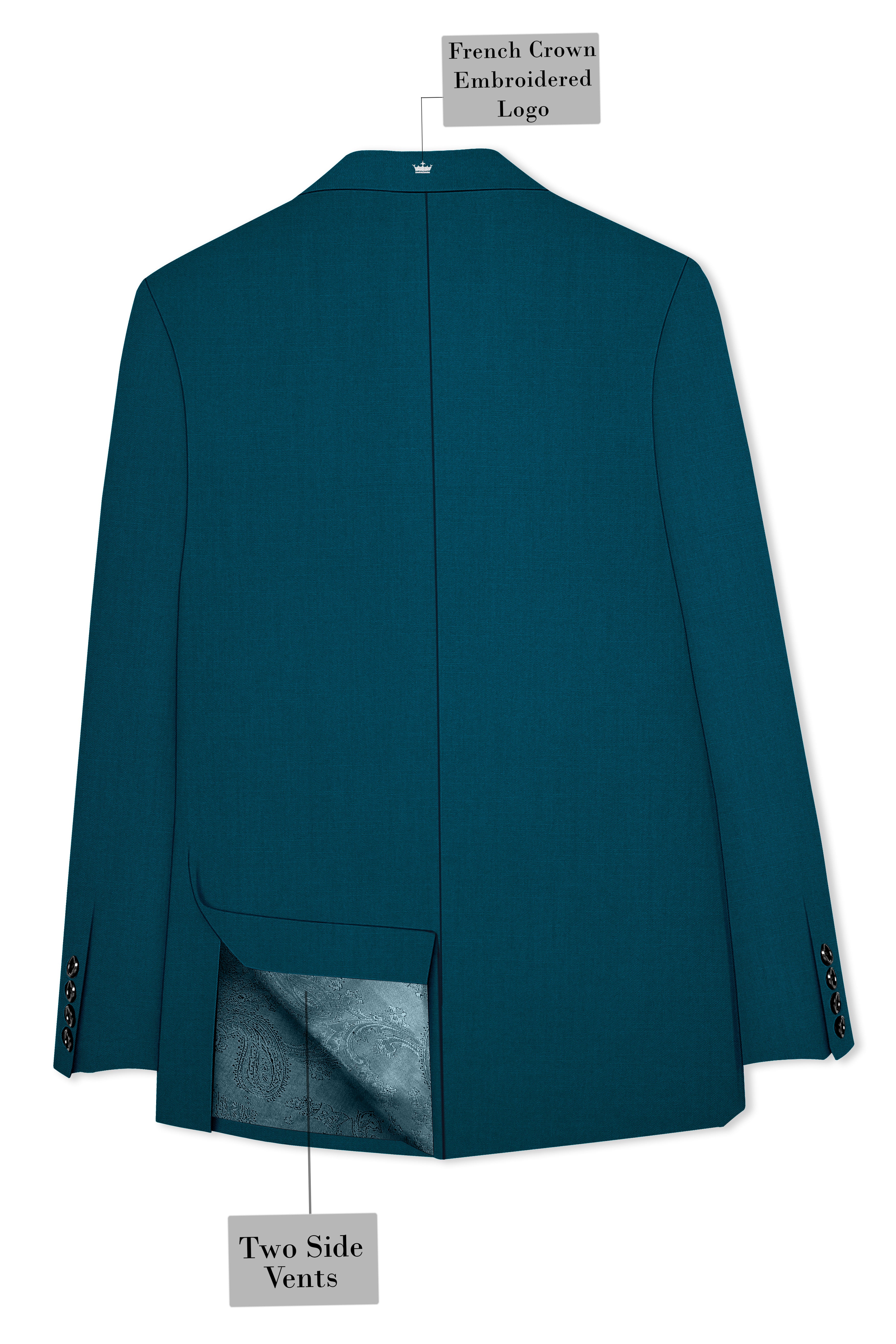 Casal Blue Wool Rich Blazer