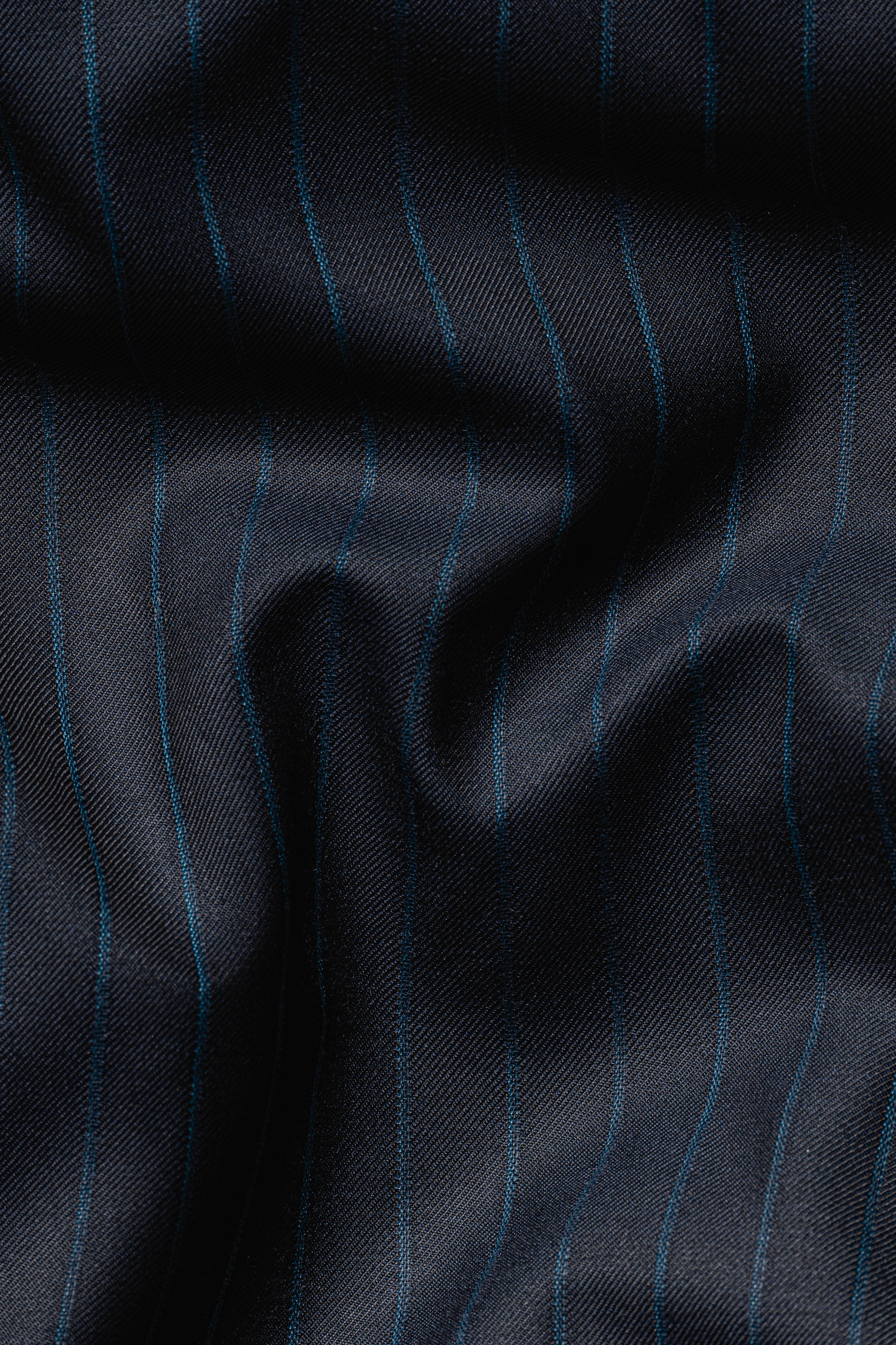 Firefly Blue Striped Wool Rich Blazer