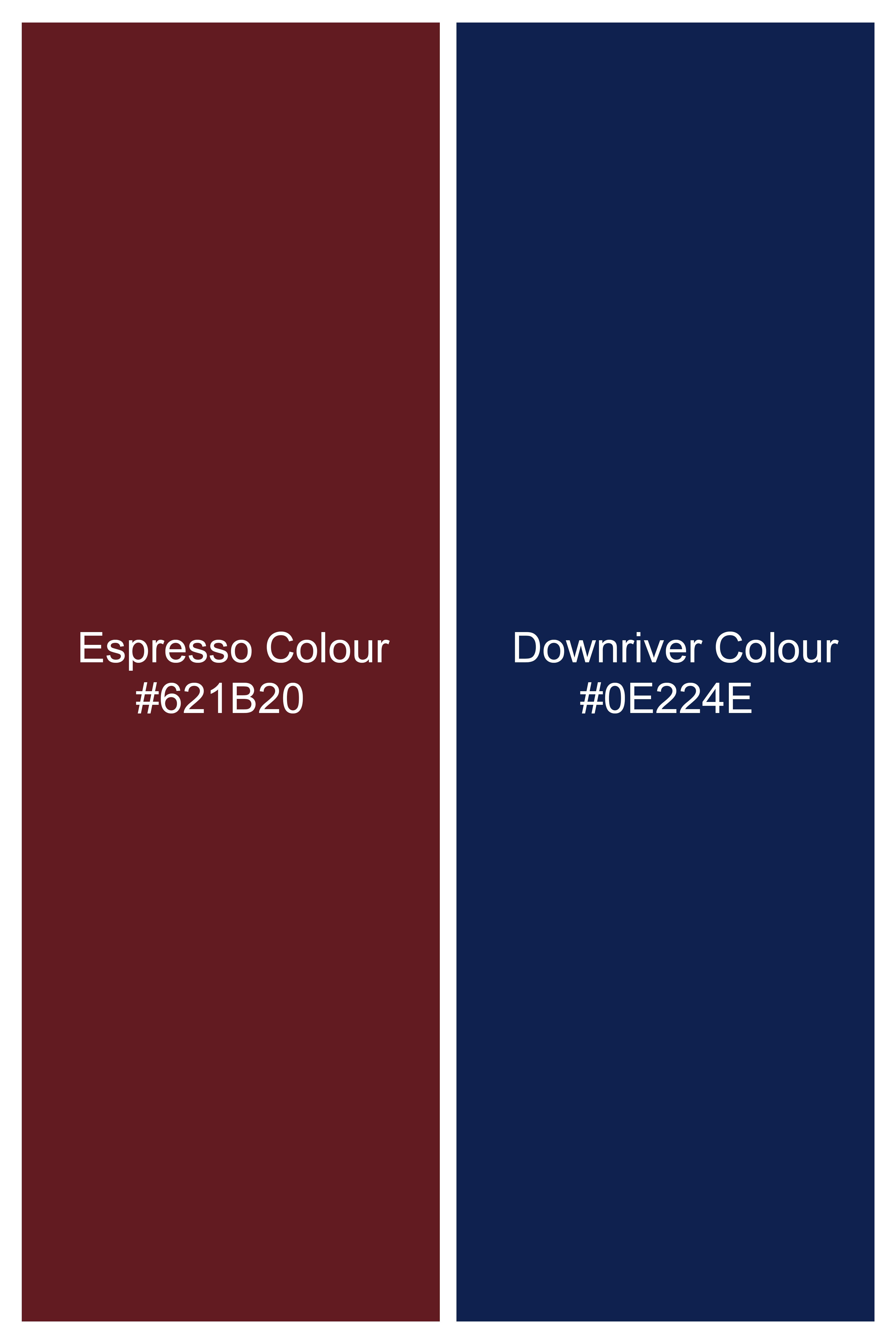 Espresso Red and Downriver Blue Striped Wool Rich Blazer
