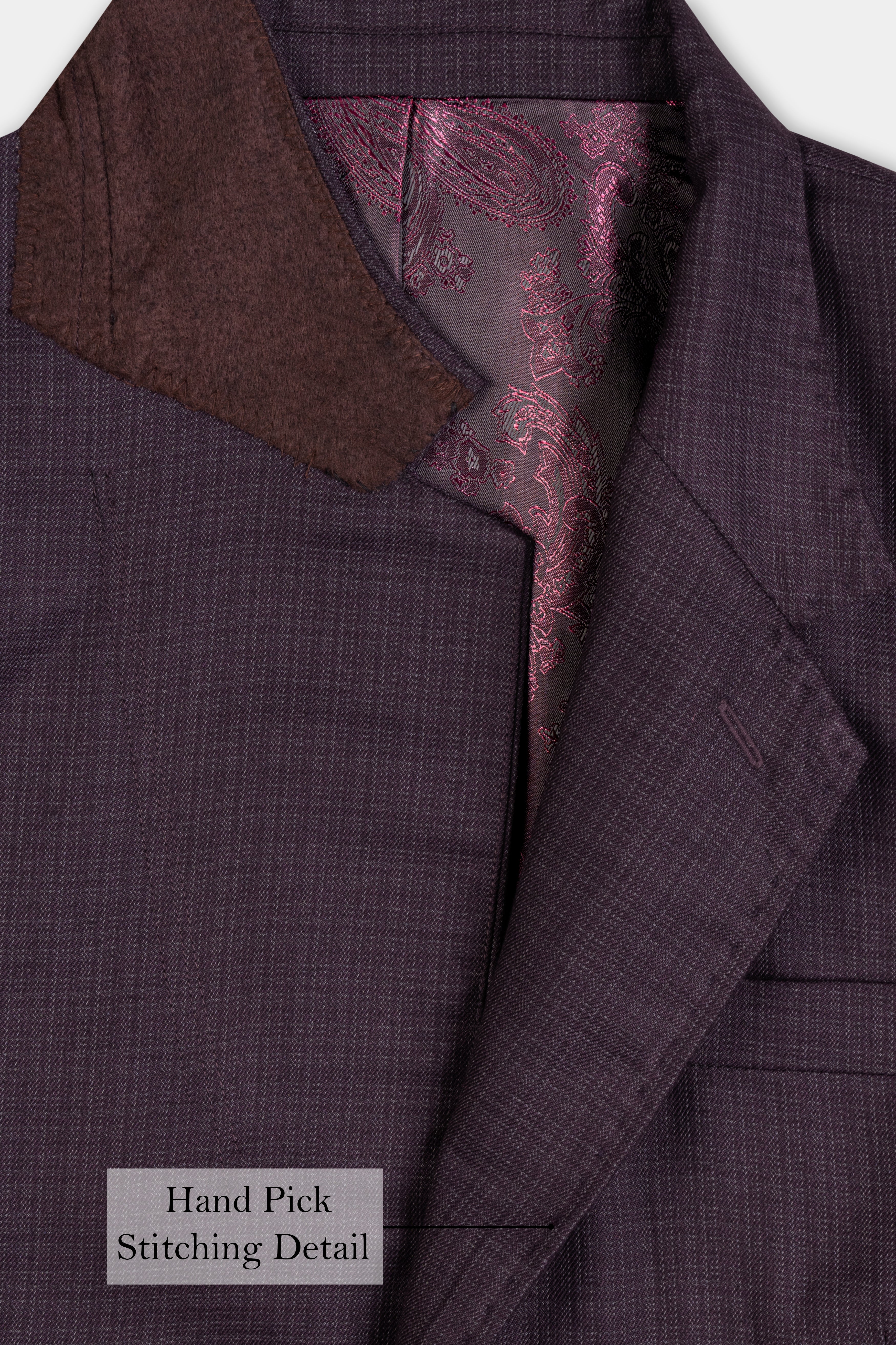 Rasin Purple Wool Rich Blazer