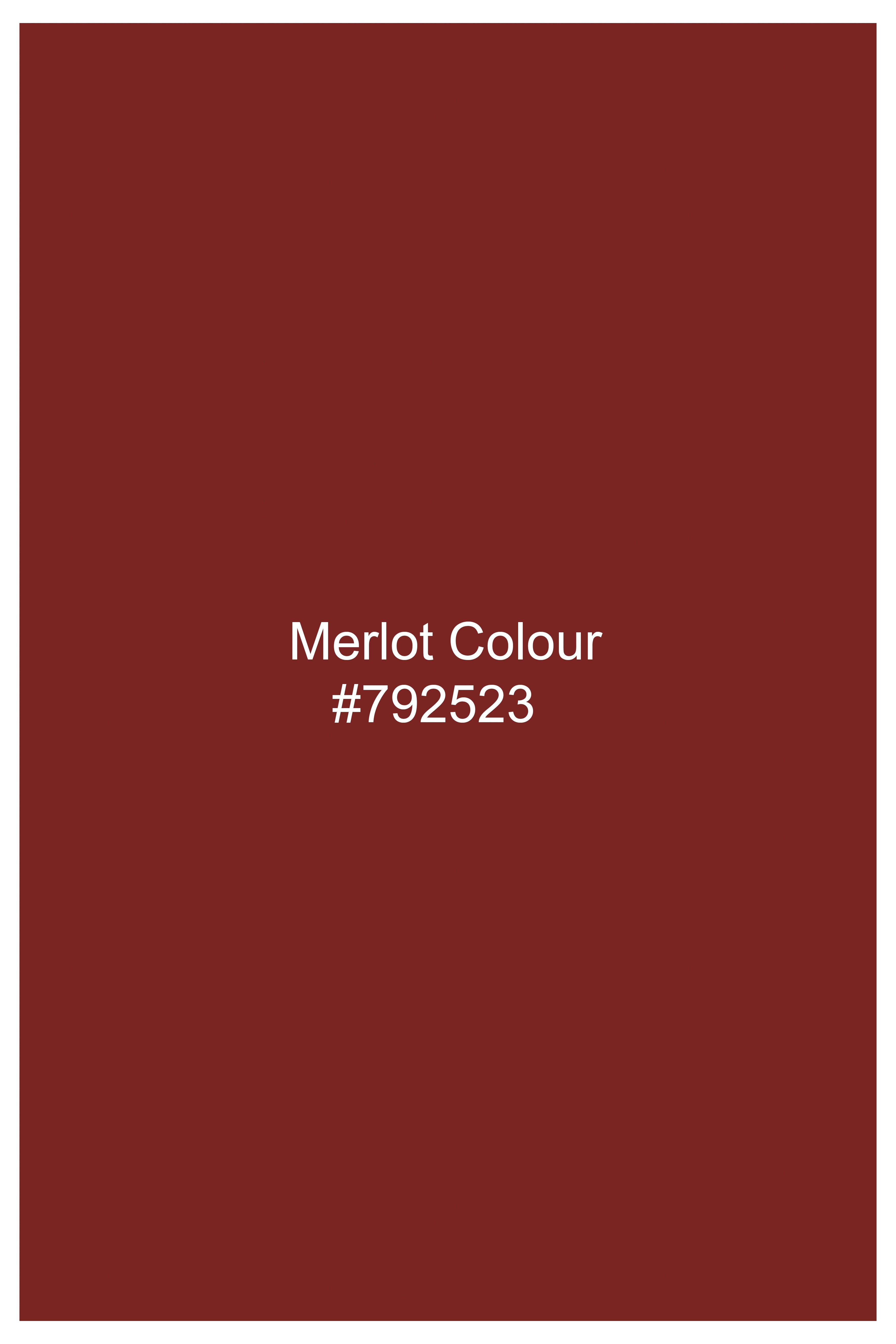 Merlot Red Single Breasted Designer Blazer
