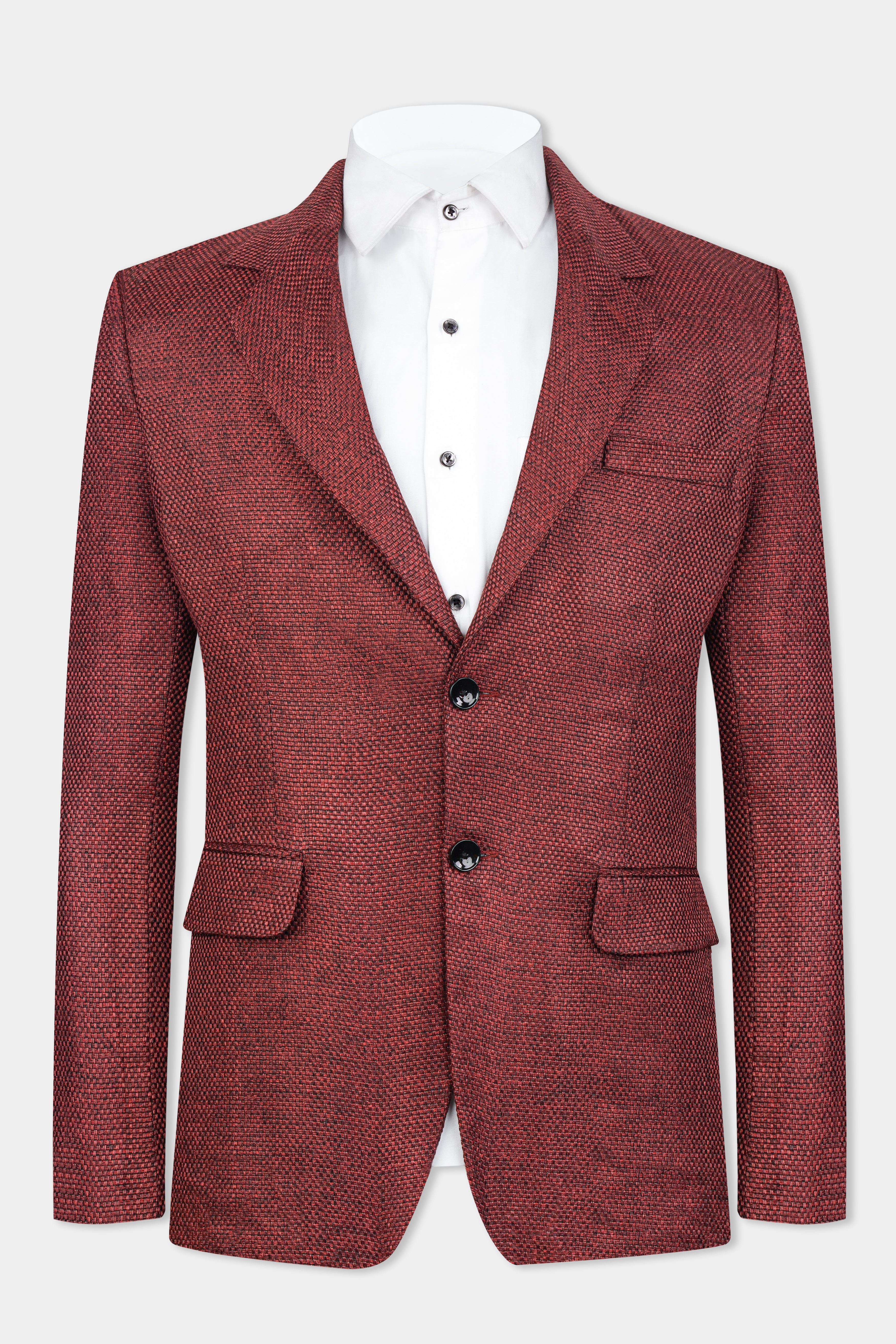 Red on sale patterned blazer