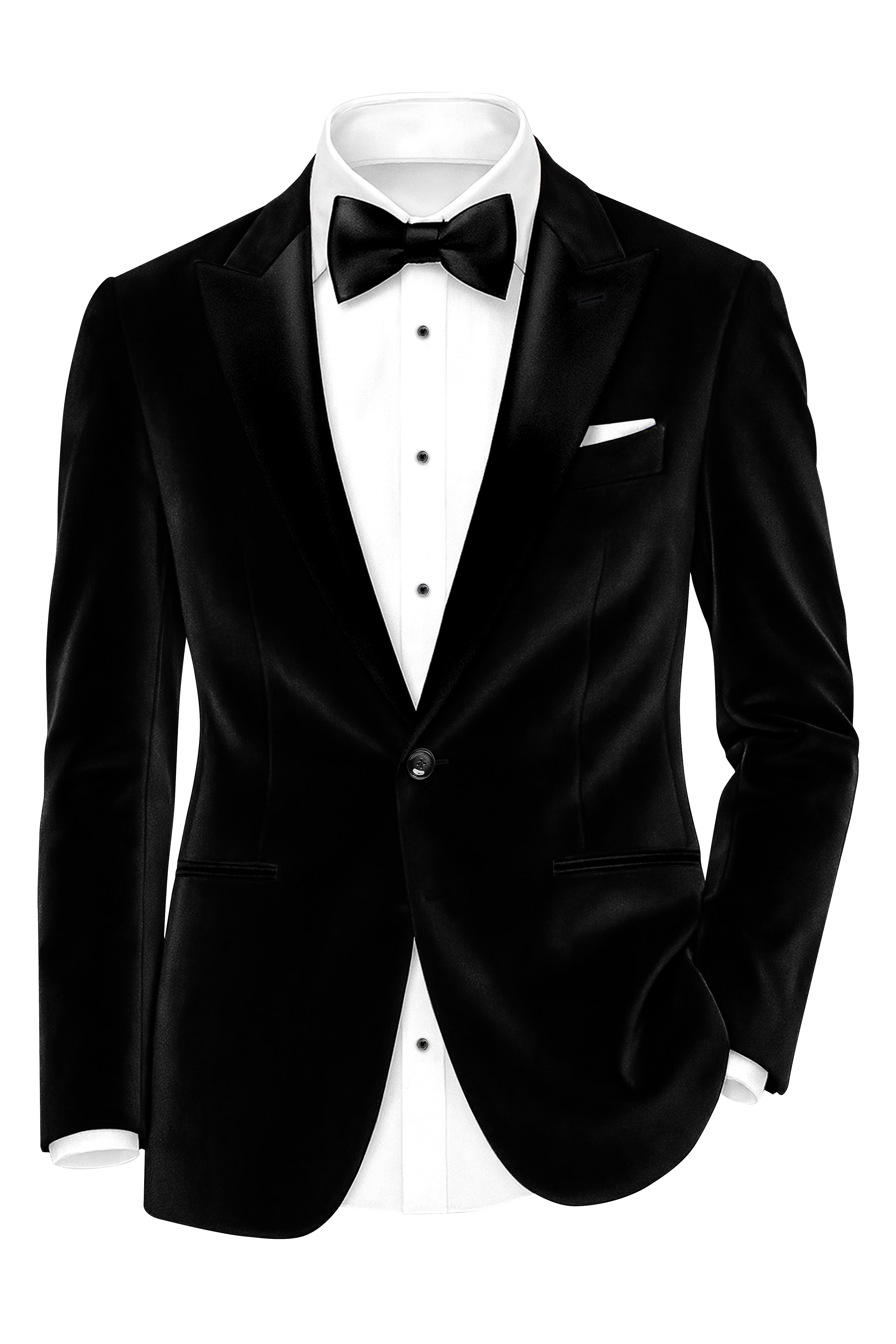 Jade Black Velvet Tuxedo Blazer