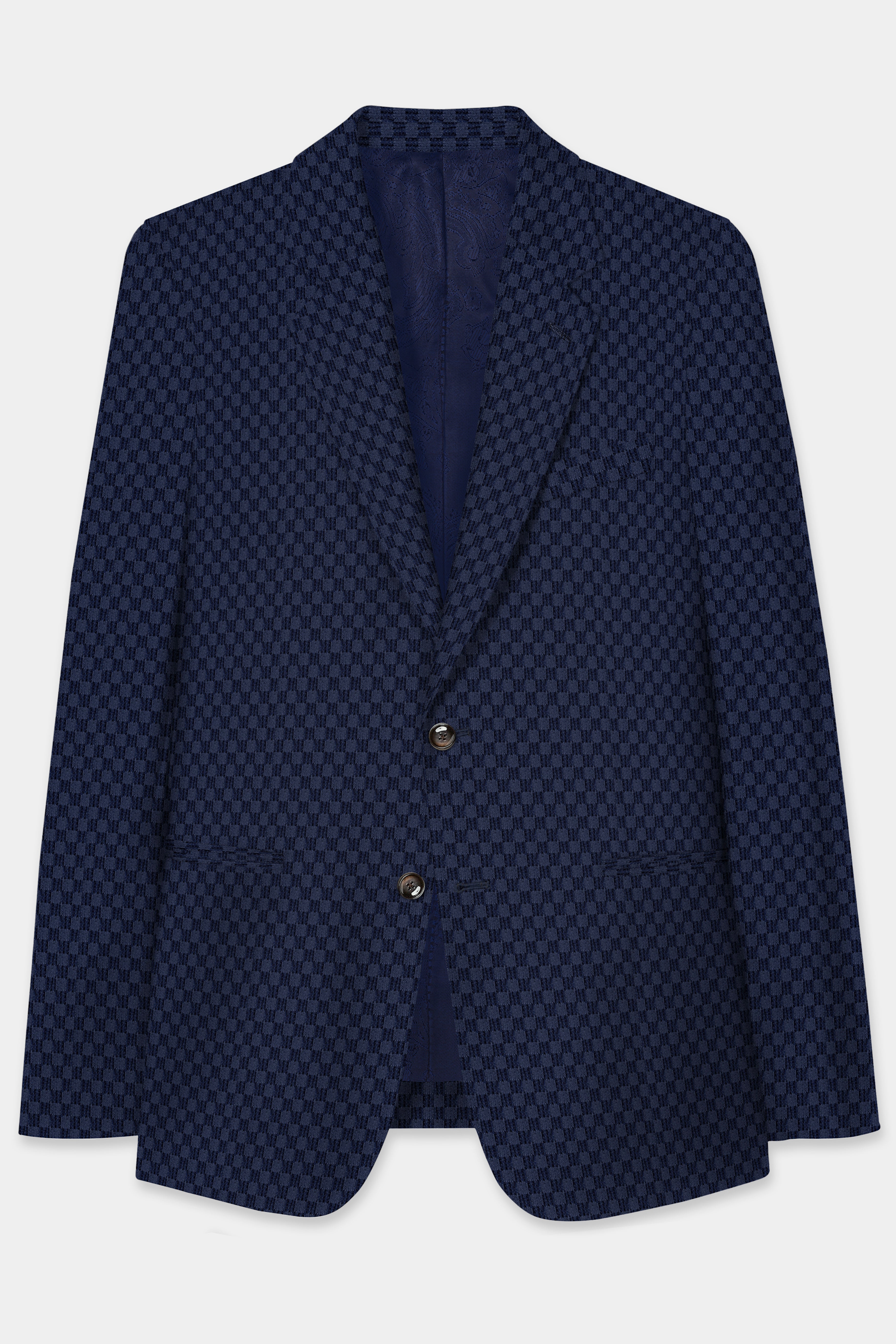 Midnight Blue Textured Single Breasted Blazer BL3338-SB-36, BL3338-SB-38, BL3338-SB-40, BL3338-SB-42, BL3338-SB-44, BL3338-SB-46, BL3338-SB-48, BL3338-SB-50, BL3338-SB-52, BL3338-SB-54, BL3338-SB-56, BL3338-SB-58, BL3338-SB-60