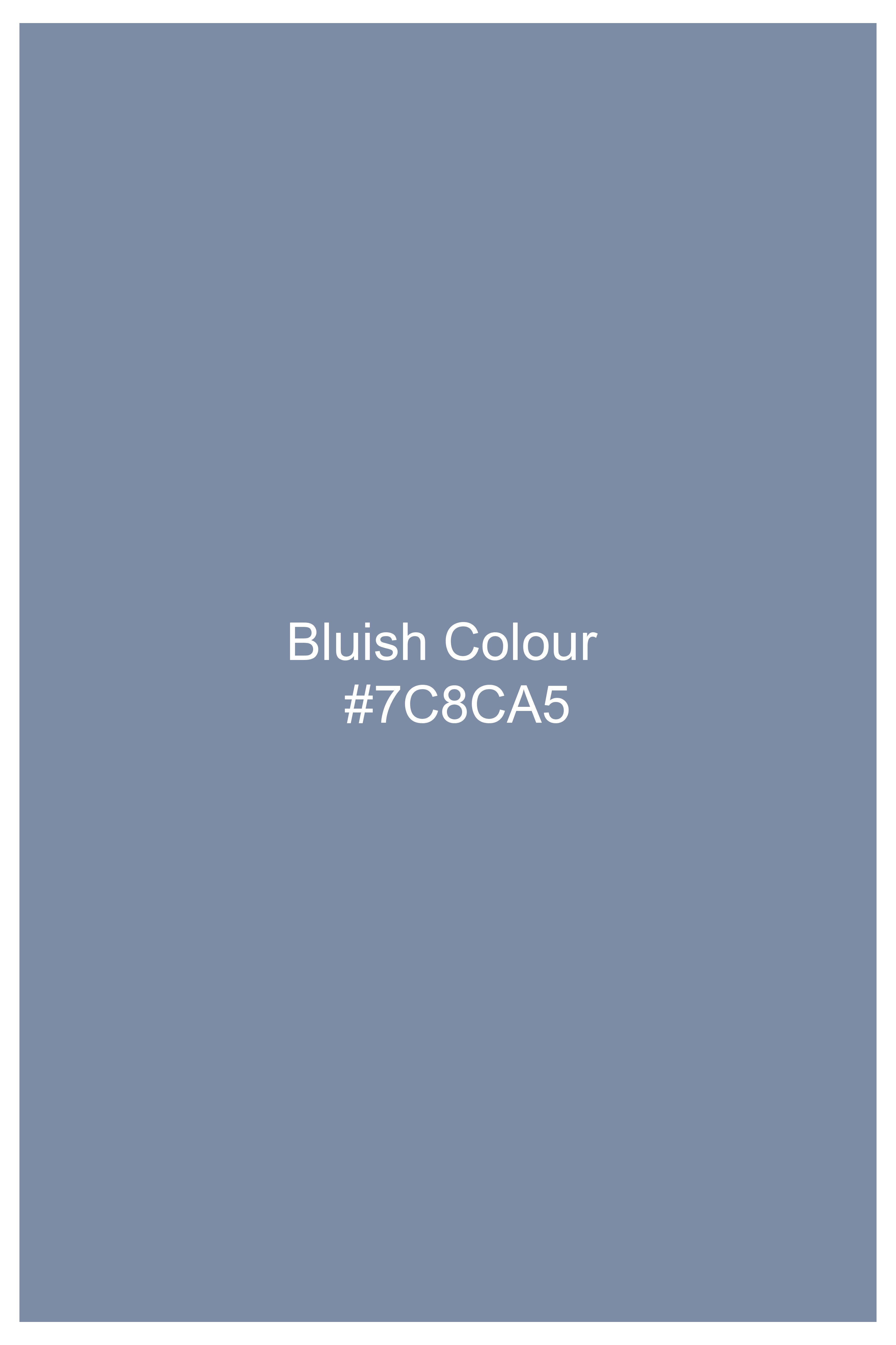 Bluish Windowpane Wool Rich Cross Placket Bandhgala Blazer
