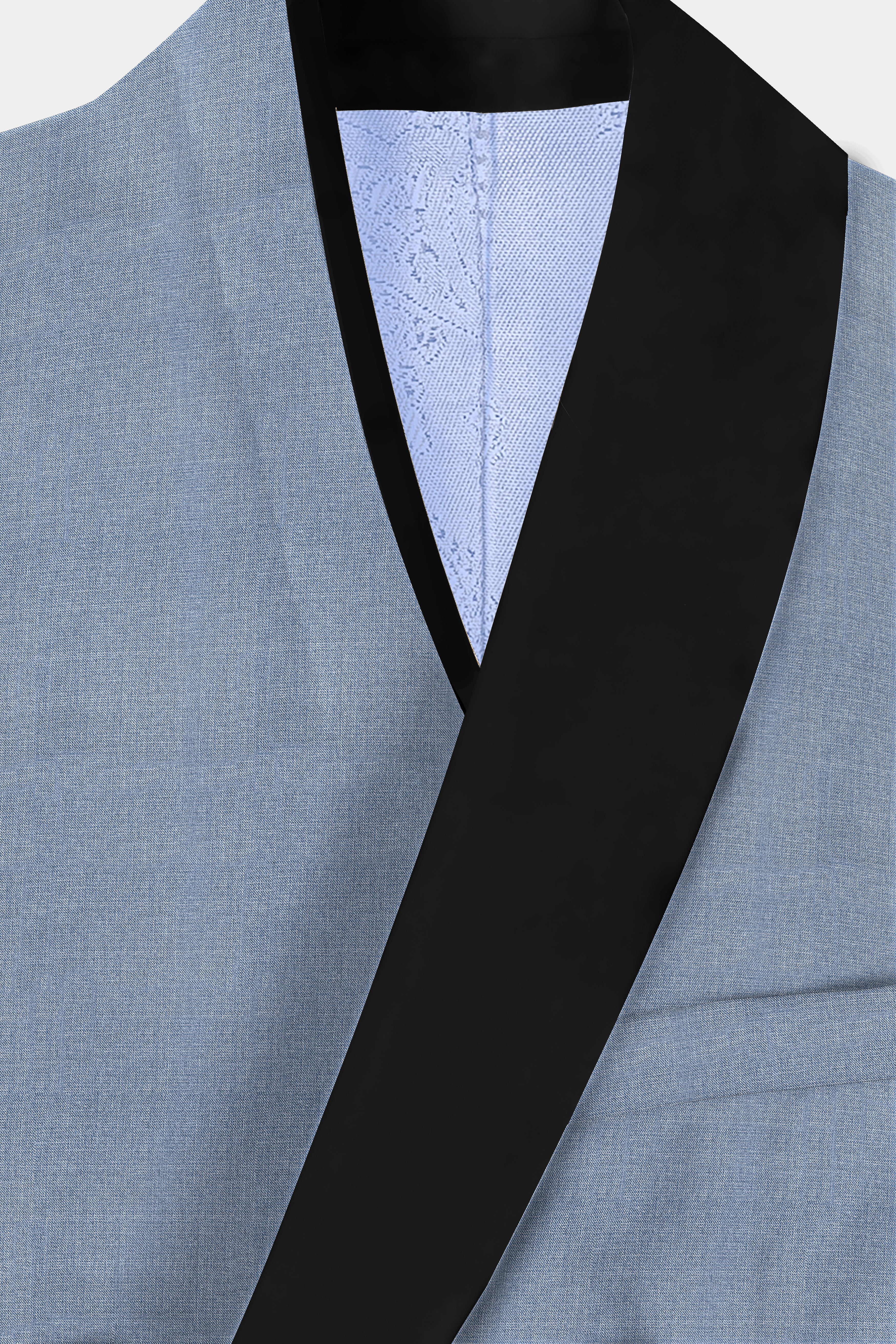 Bluish Wool Rich Tuxedo Blazer BL3346-BKL-36, BL3346-BKL-38, BL3346-BKL-40, BL3346-BKL-42, BL3346-BKL-44, BL3346-BKL-46, BL3346-BKL-48, BL3346-BKL-50, BL3346-BKL-52, BL3346-BKL-54, BL3346-BKL-56, BL3346-BKL-58, BL3346-BKL-60