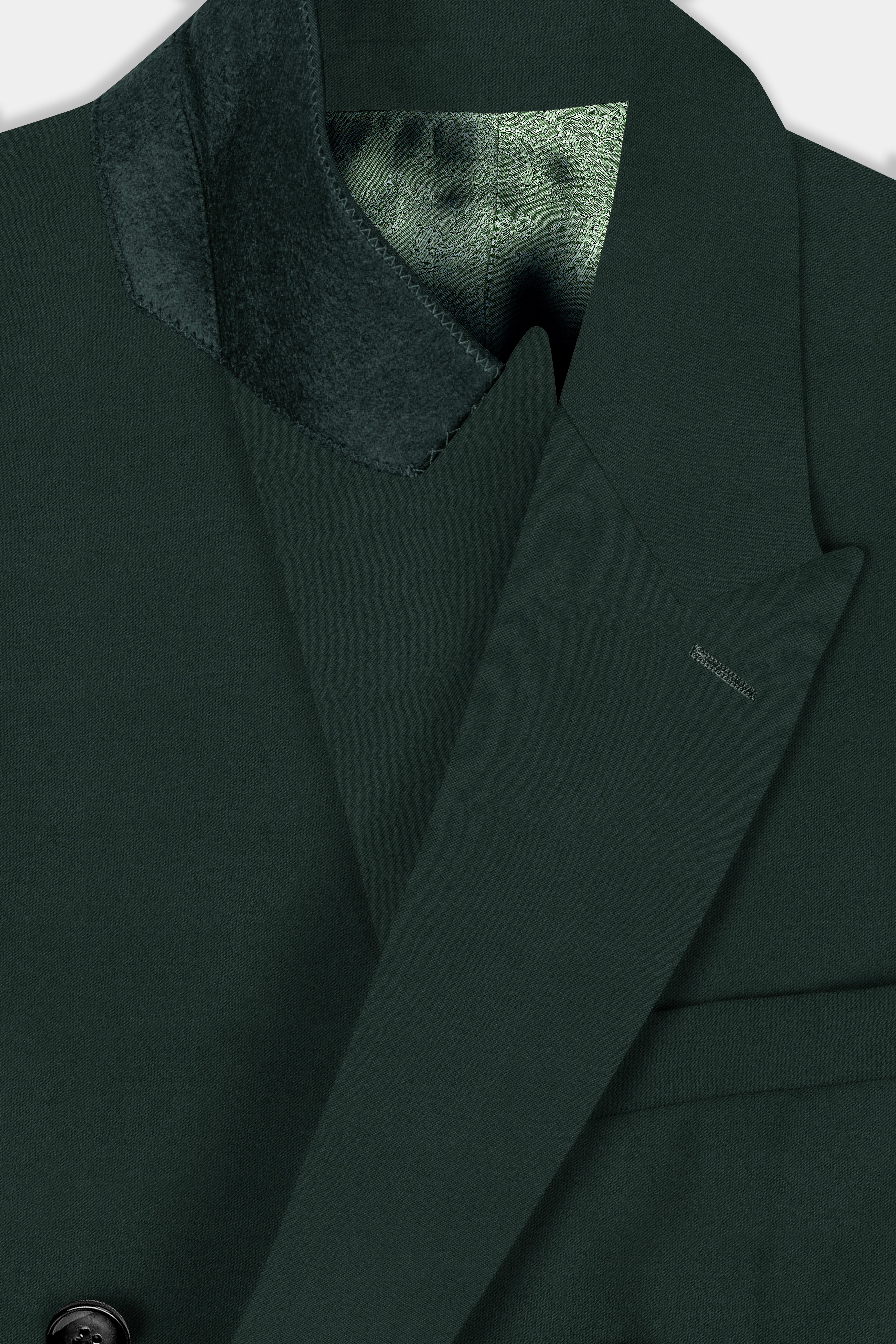 Celtic Green Wool Rich Double Breasted Blazer