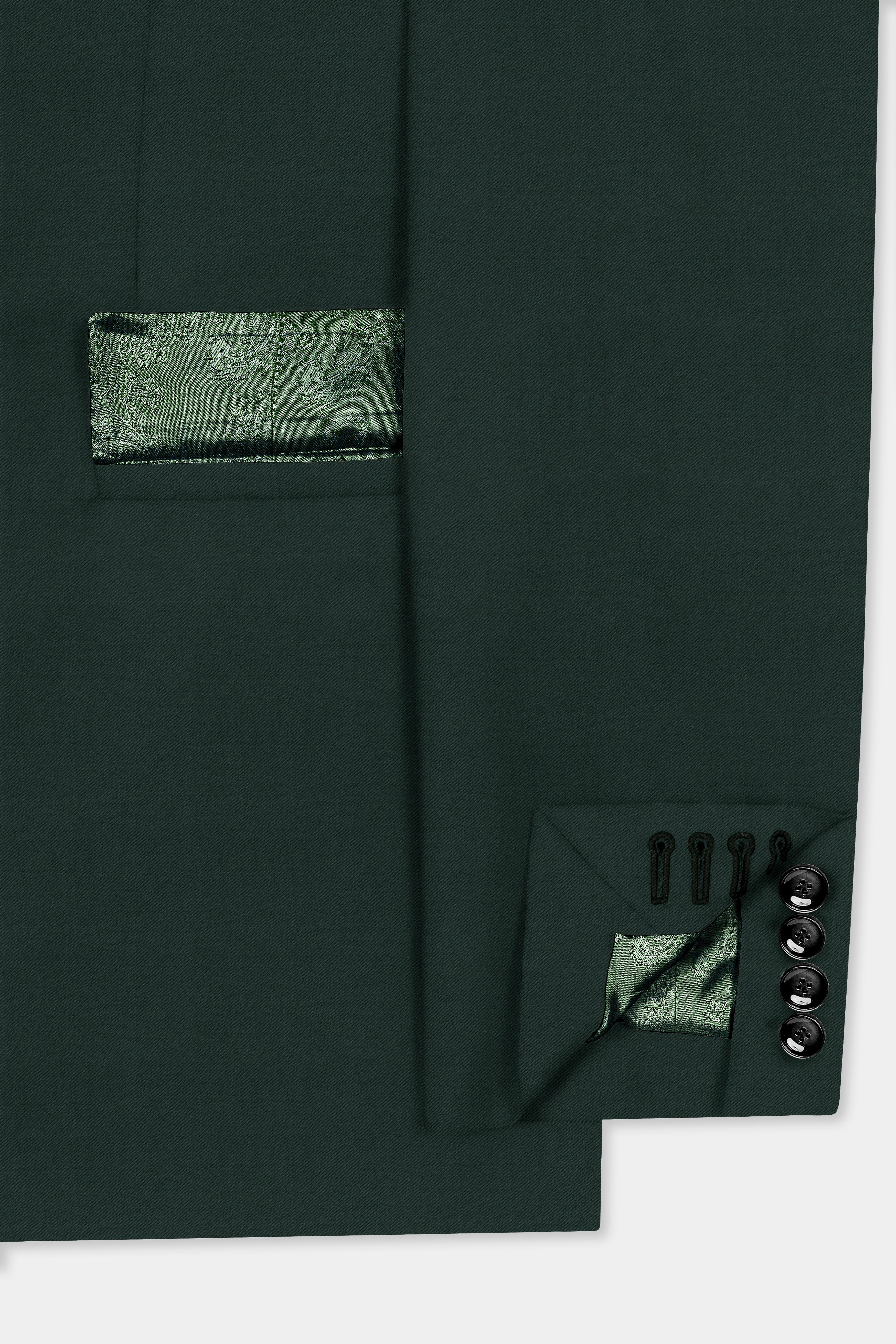 Celtic Green Wool Rich Double Breasted Blazer