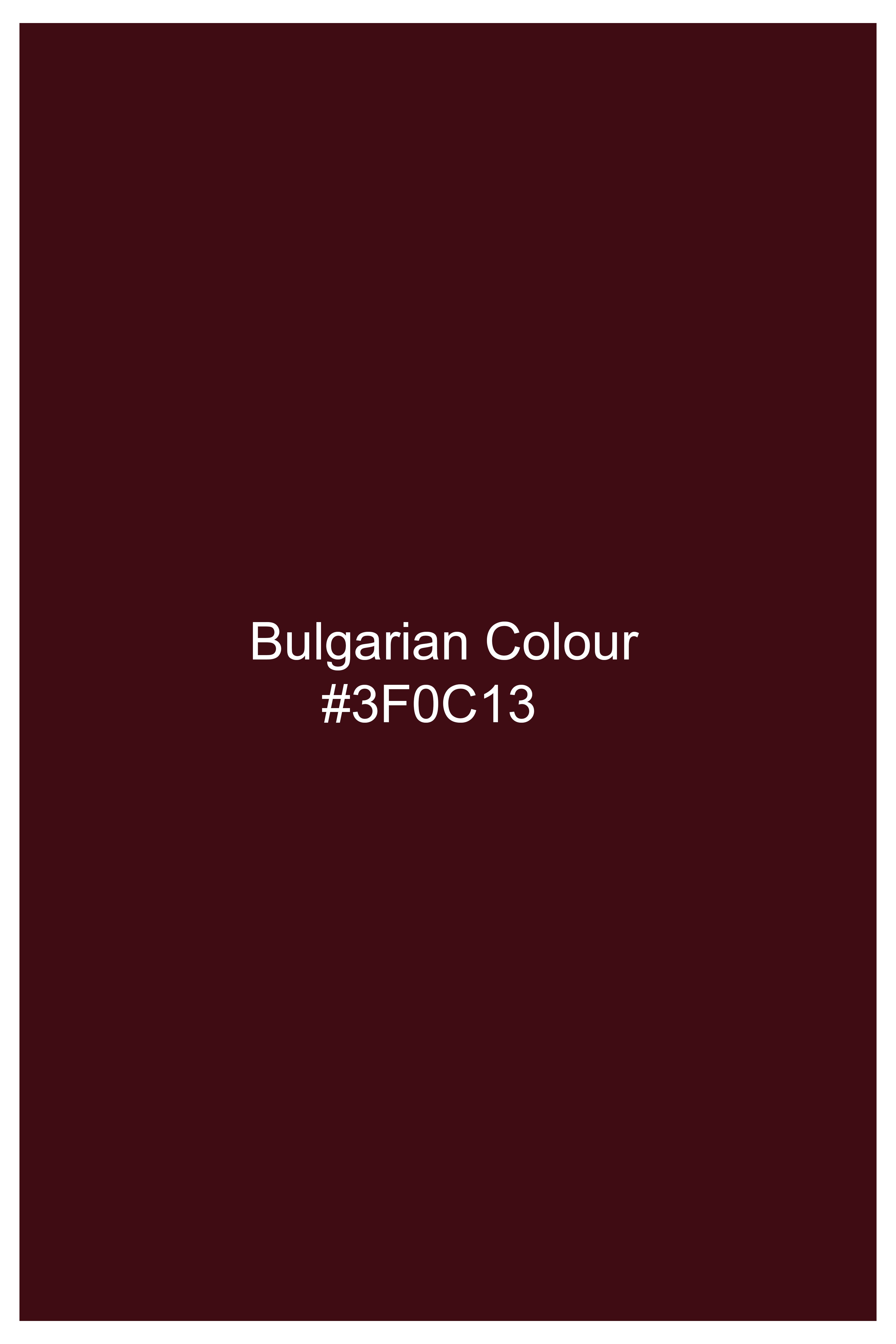 Bulgarian Maroon Crushed Velvet Cross Placket Bandhgala Blazer