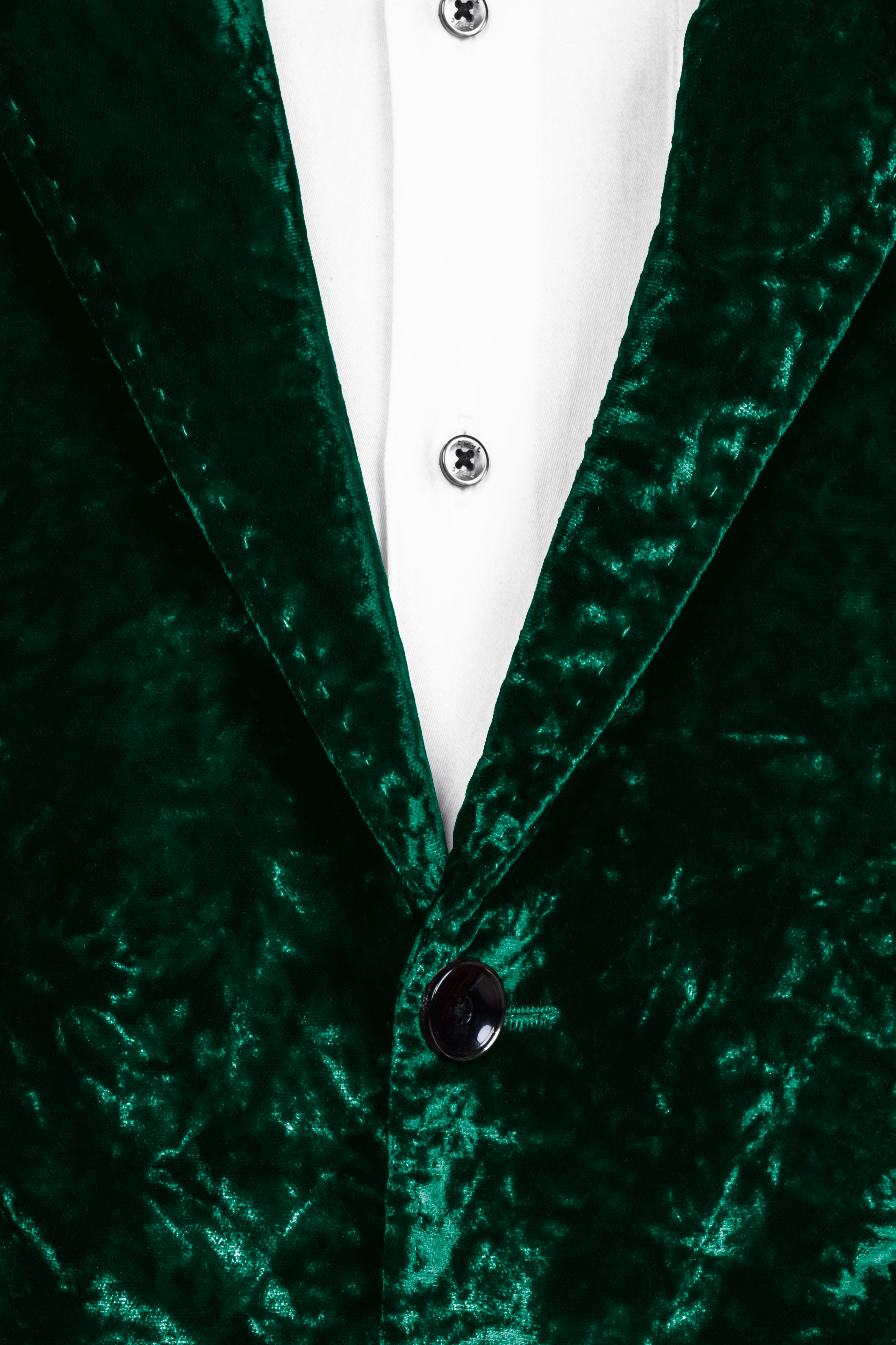 Sacramento Green Crushed Velvet Blazer