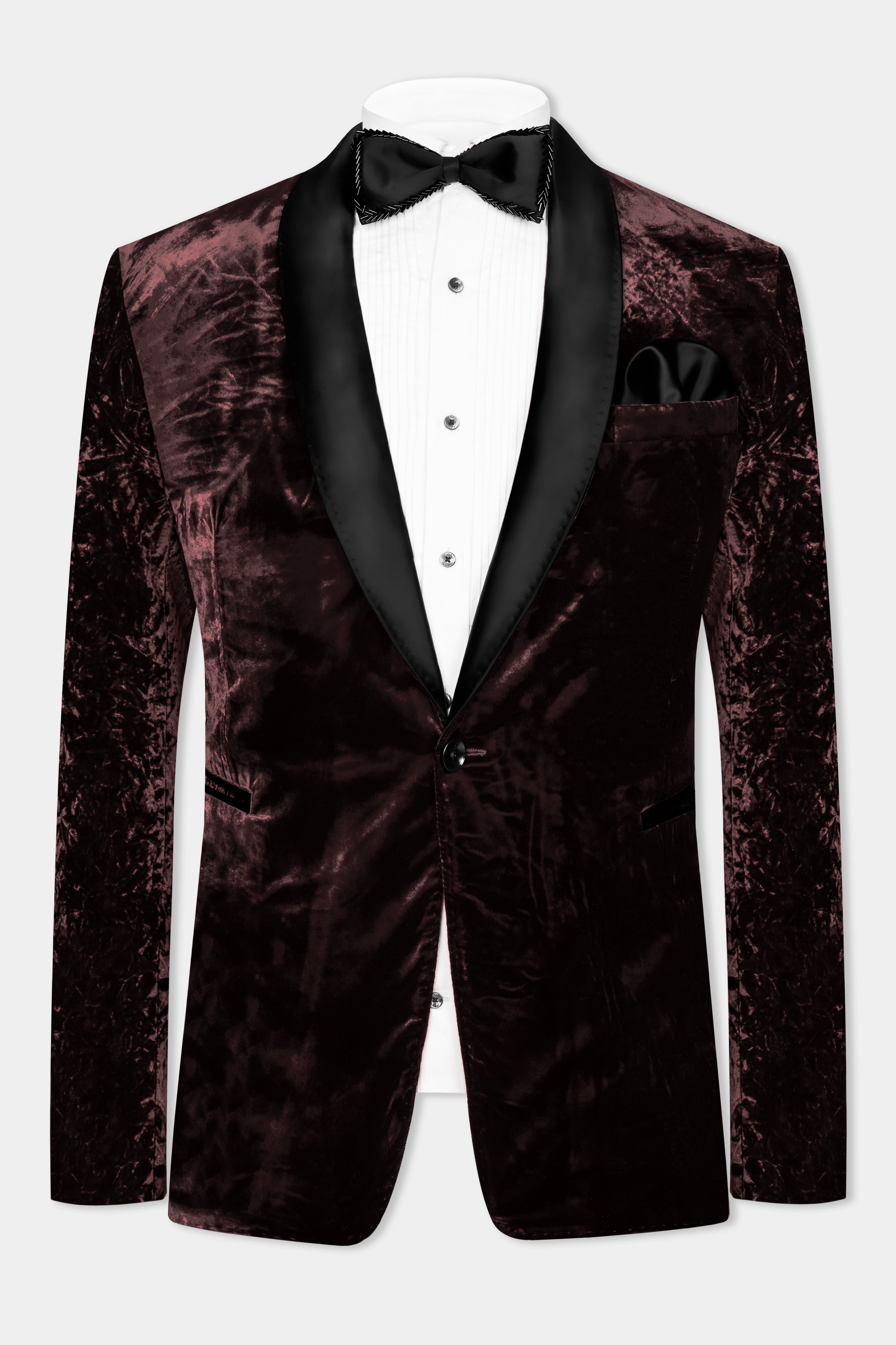 Crushed velvet 2025 tuxedo jacket