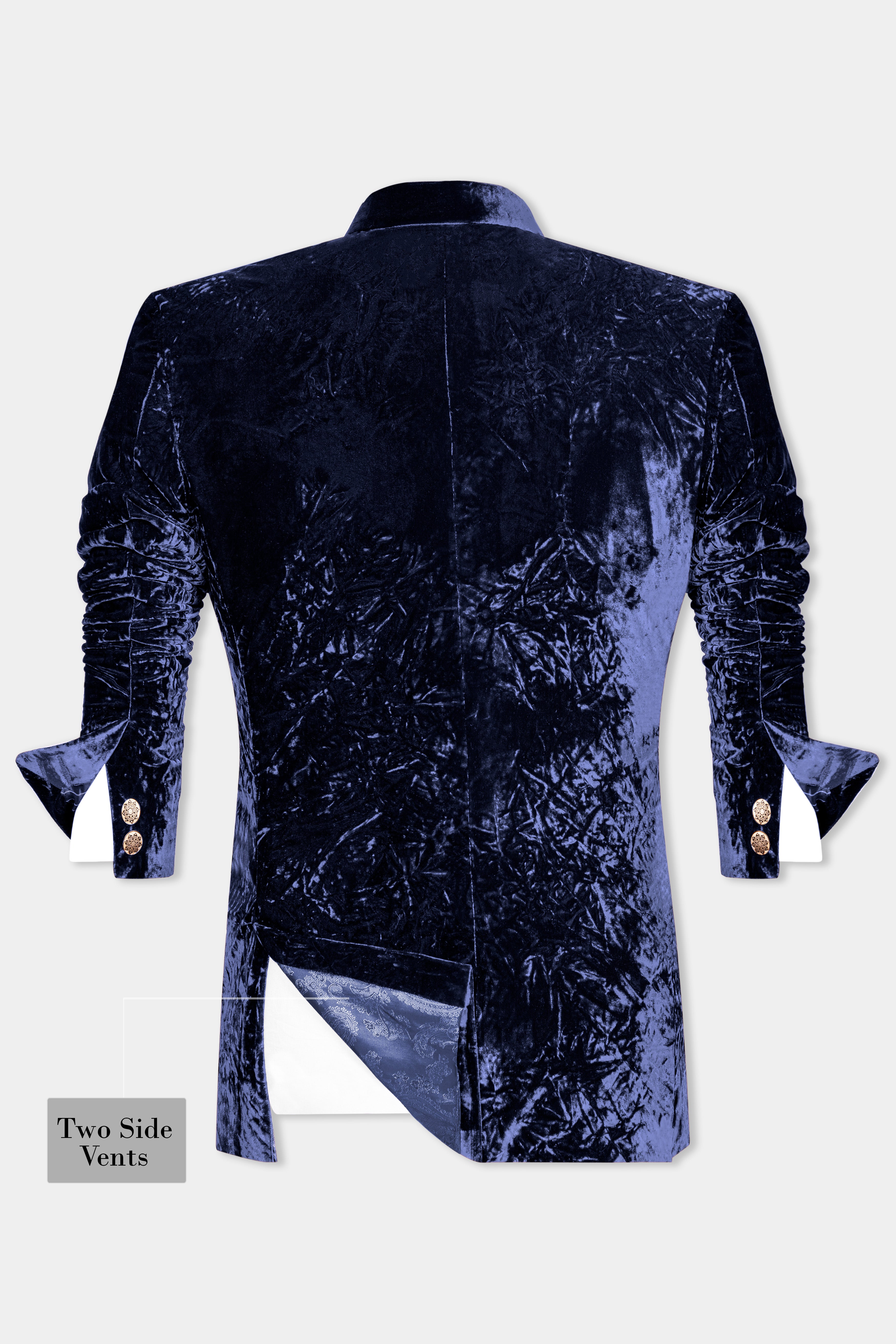 Blue discount bandhgala blazer