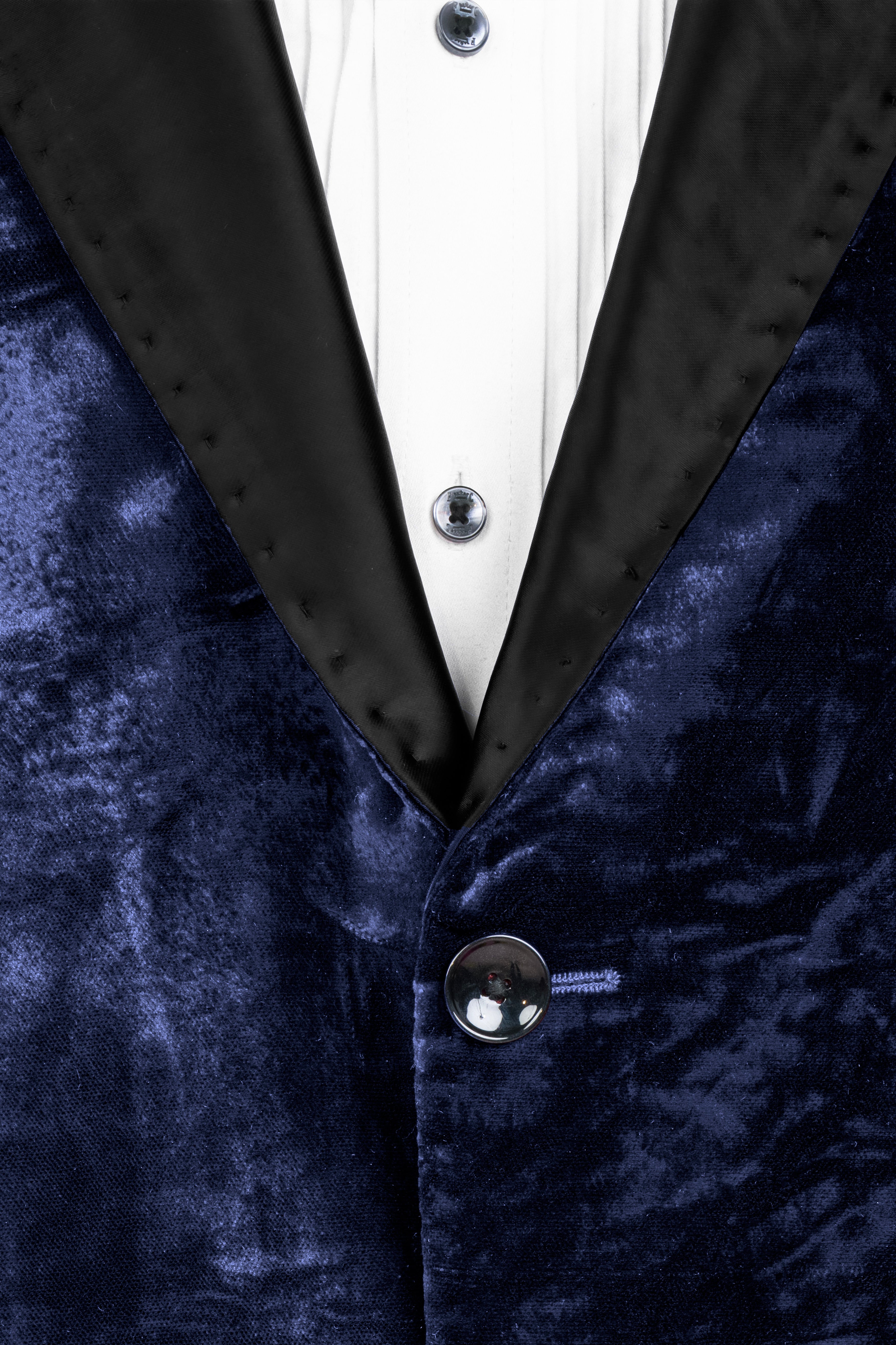 Crushed blue velvet clearance suit