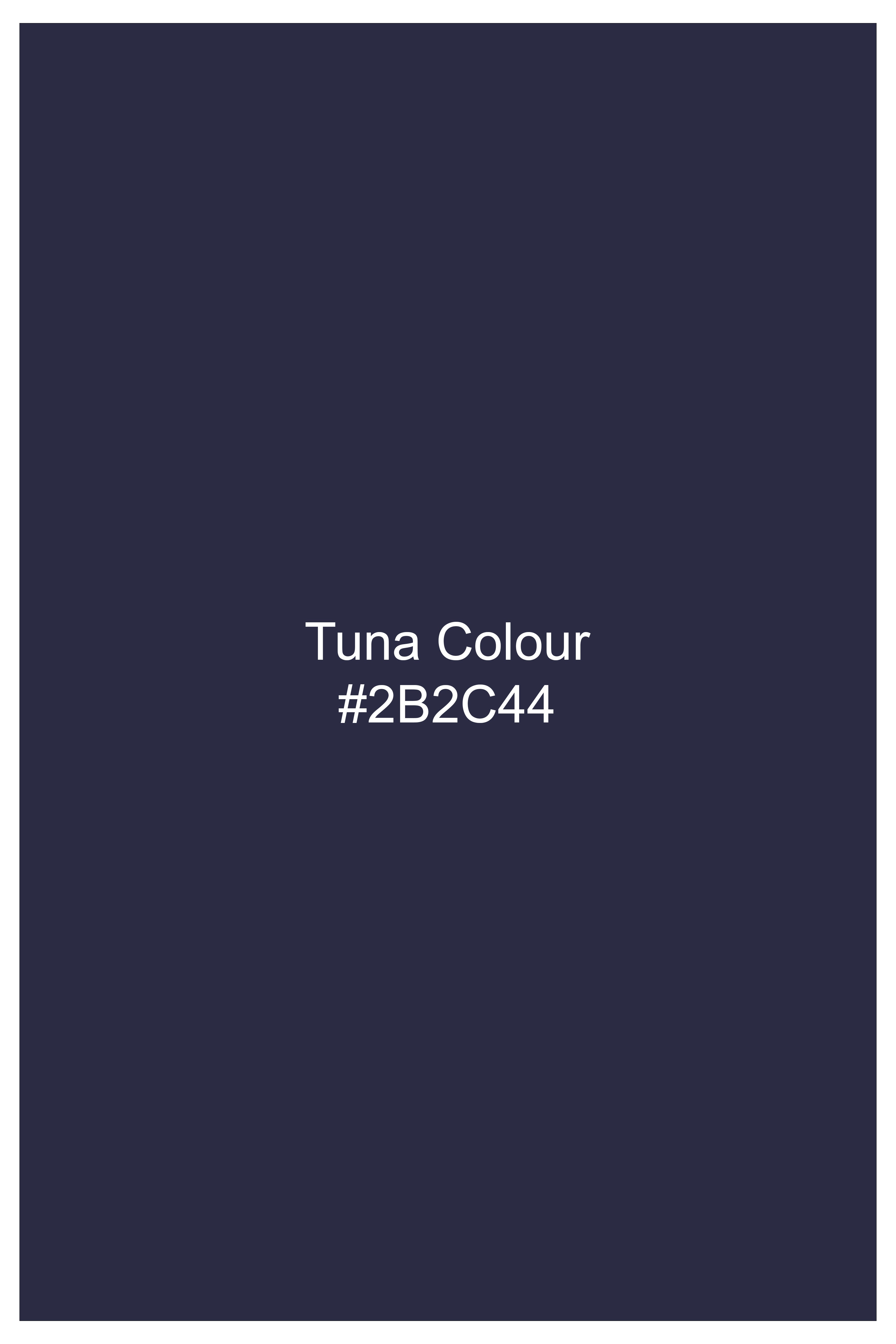 Tuna Blue Checkered Wool Blend Blazer