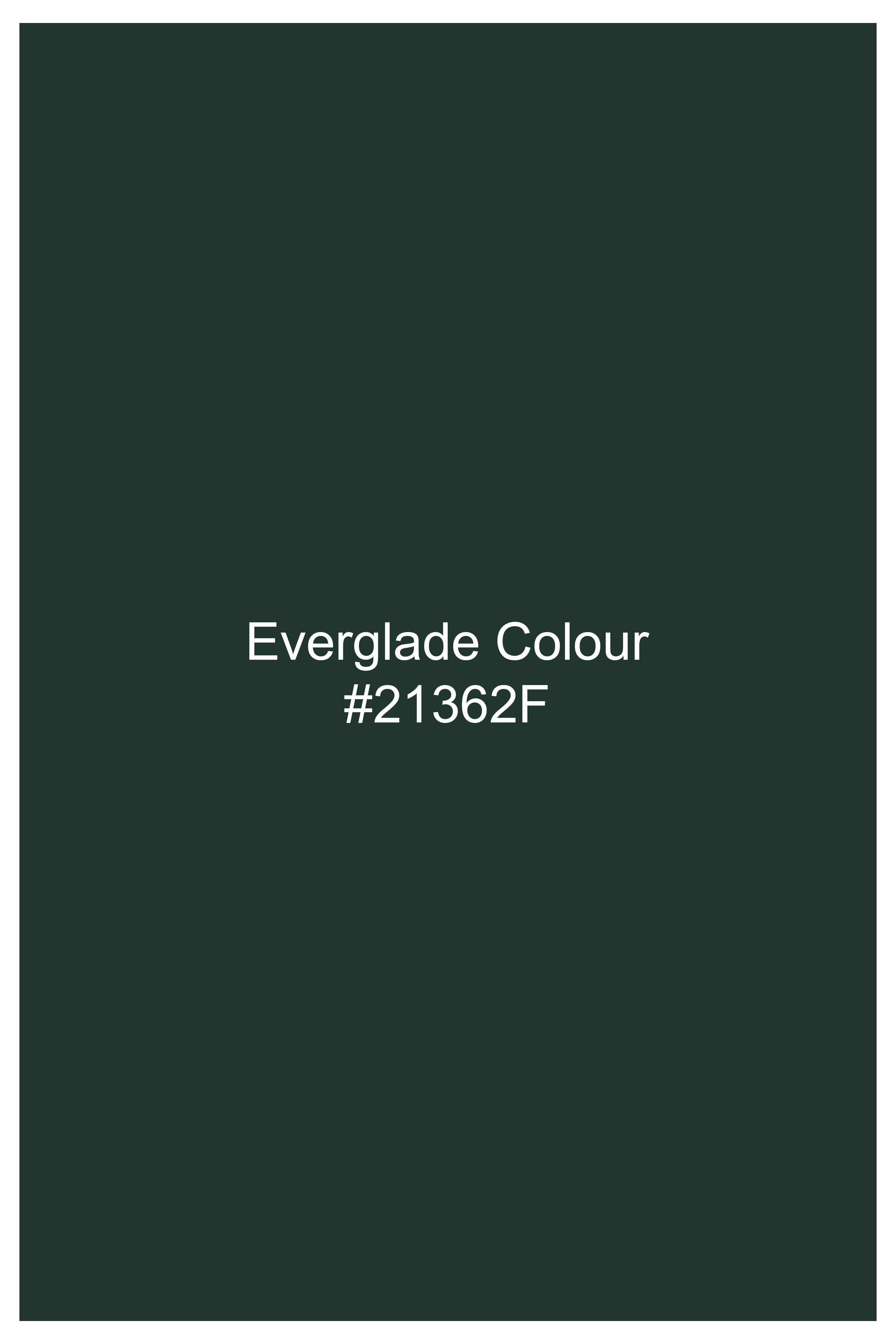 Everglade Green Plain Solid Wool Blend Blazer