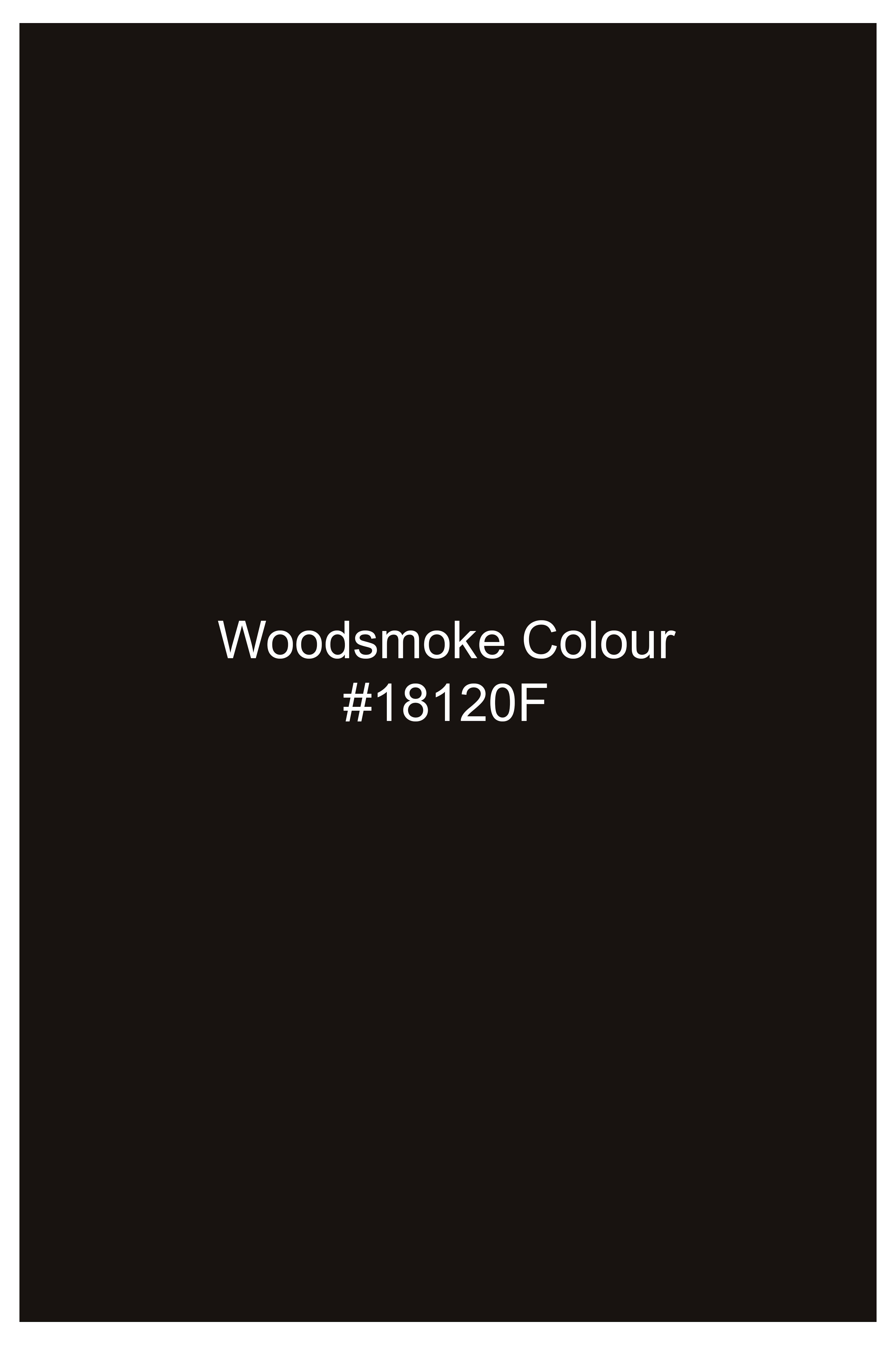 Woodsmoke Brown Solid Premium Cotton Designer Blazer