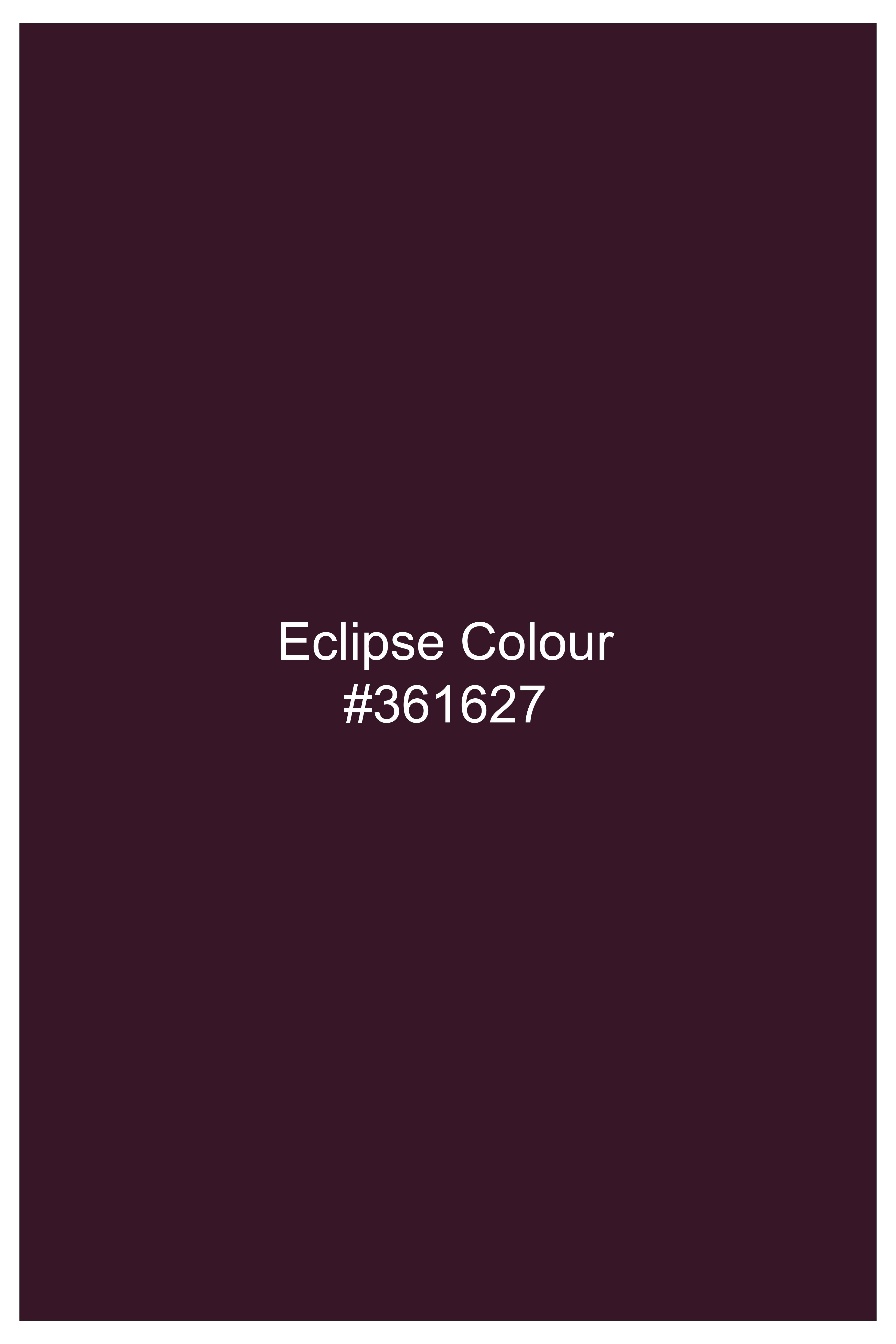 Eclipse Wine Plaid Bandhgala Blazer