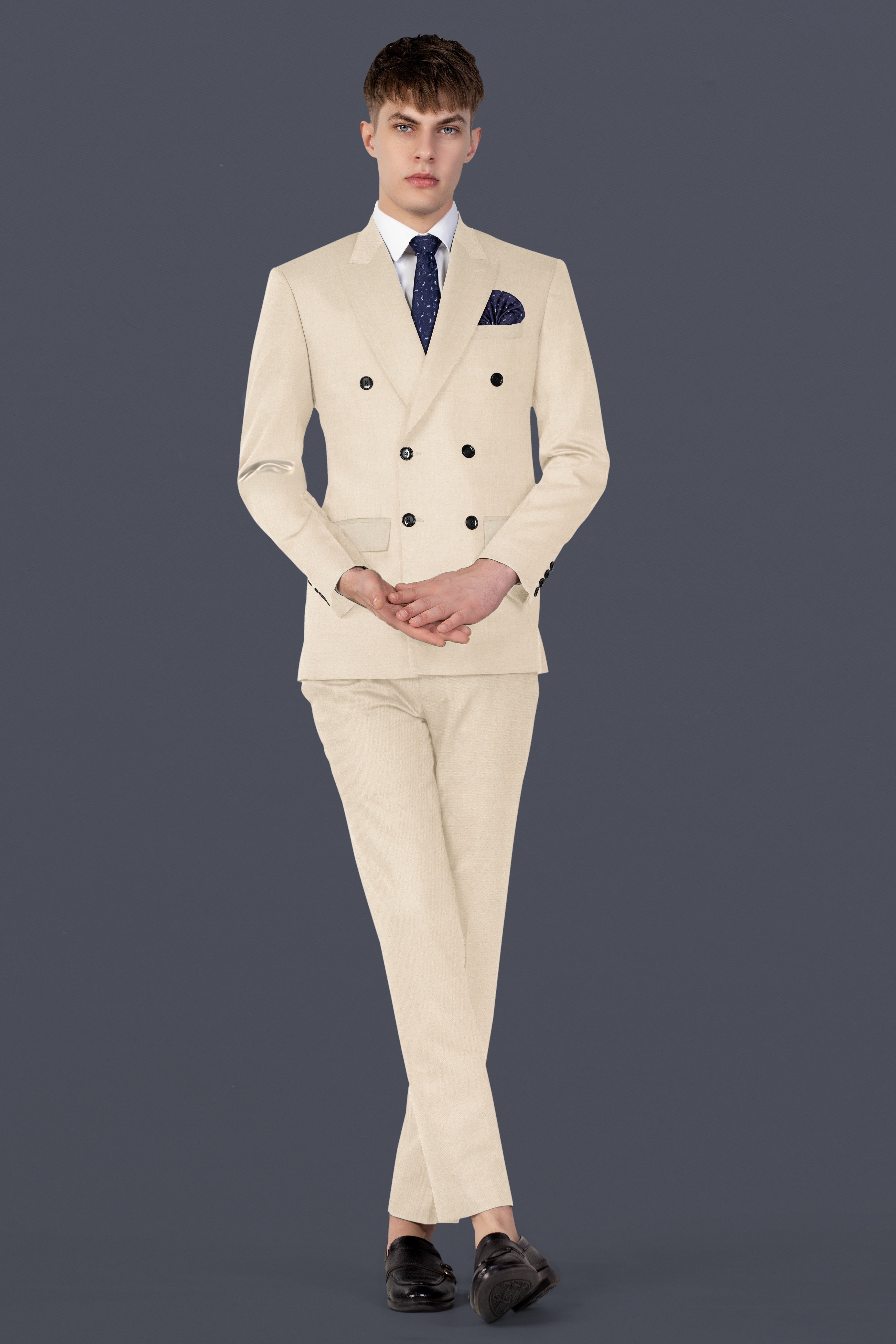 Mercury Cream Double Breasted Blazer