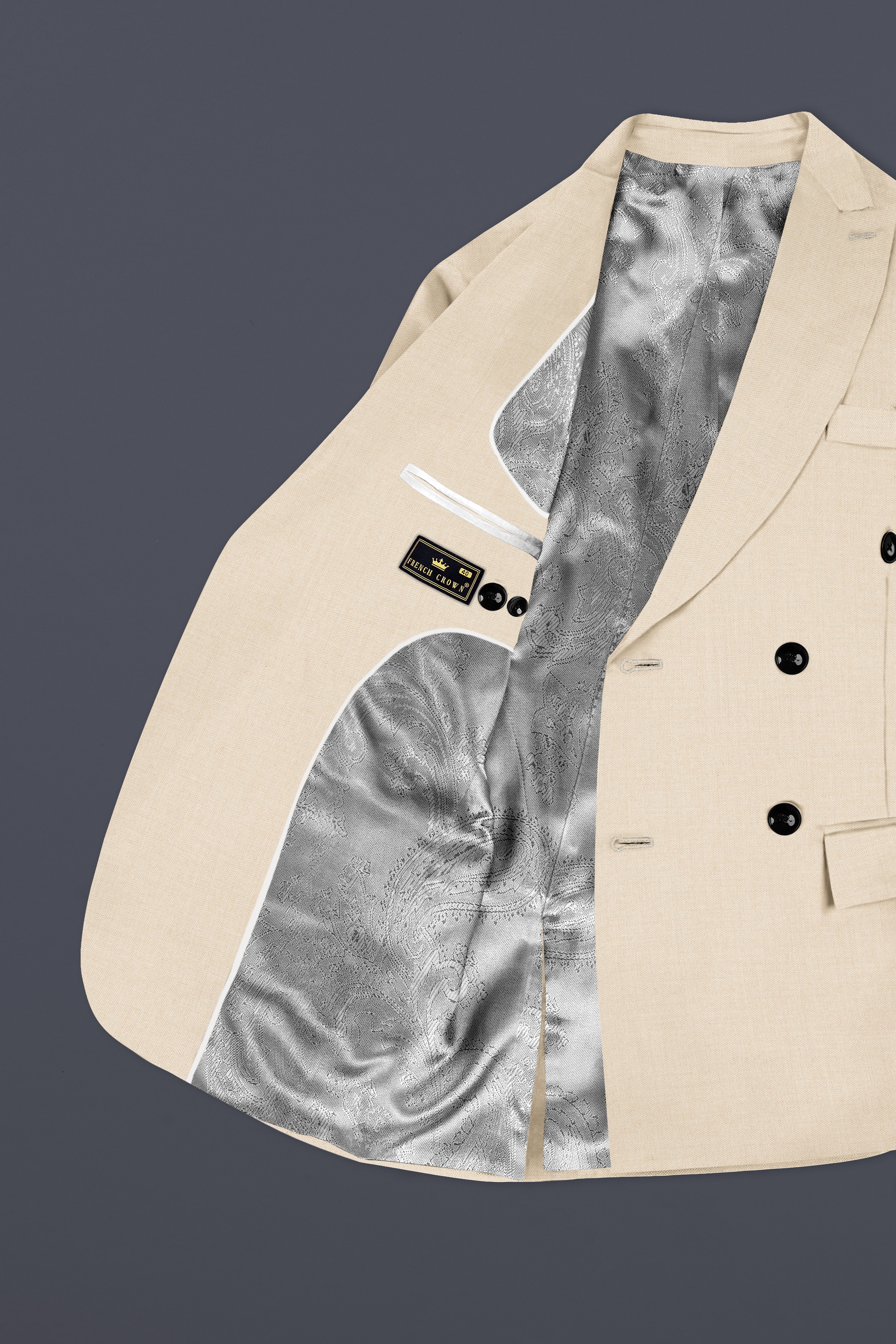 Mercury Cream Double Breasted Blazer