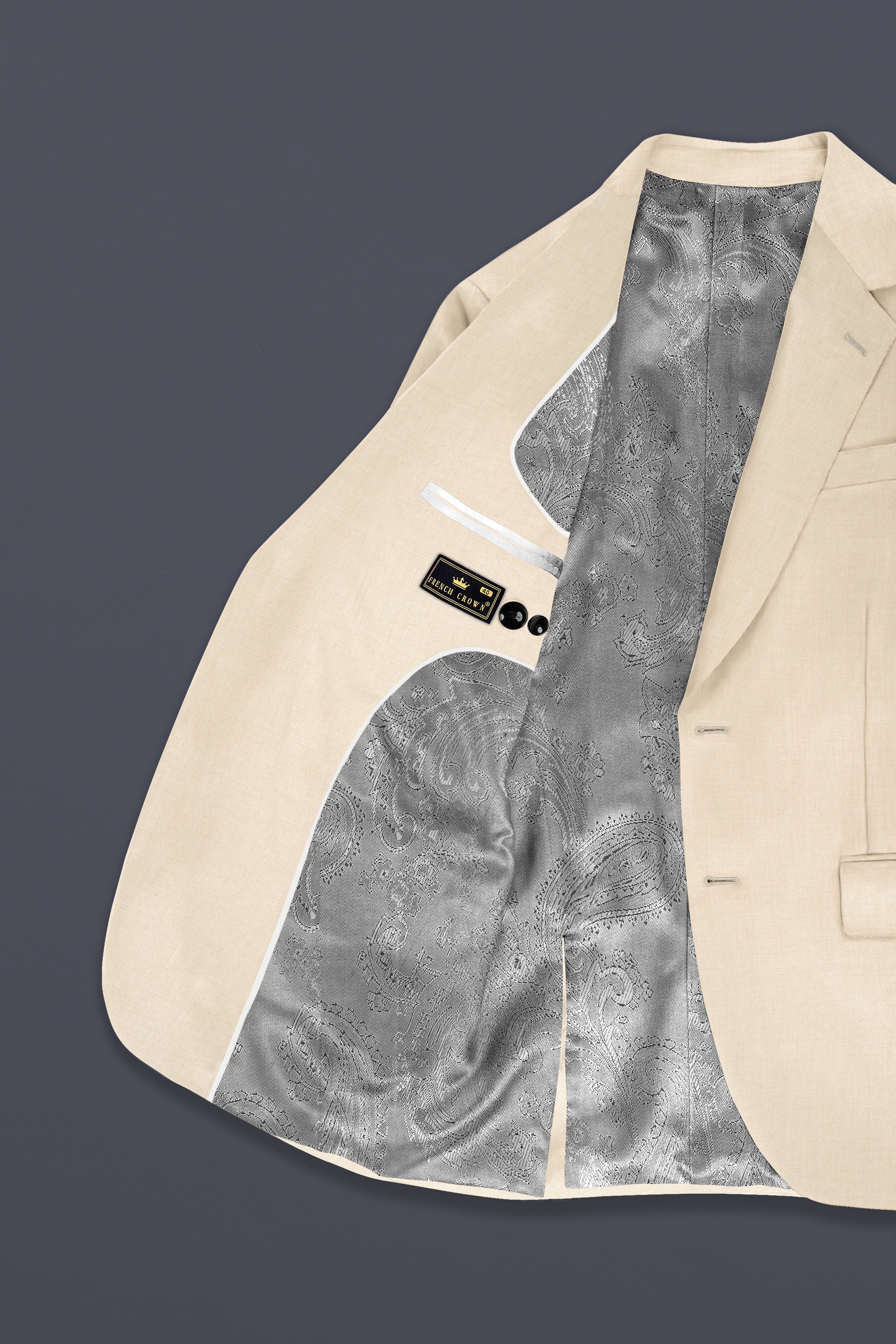 Mercury Cream Solid Blazer