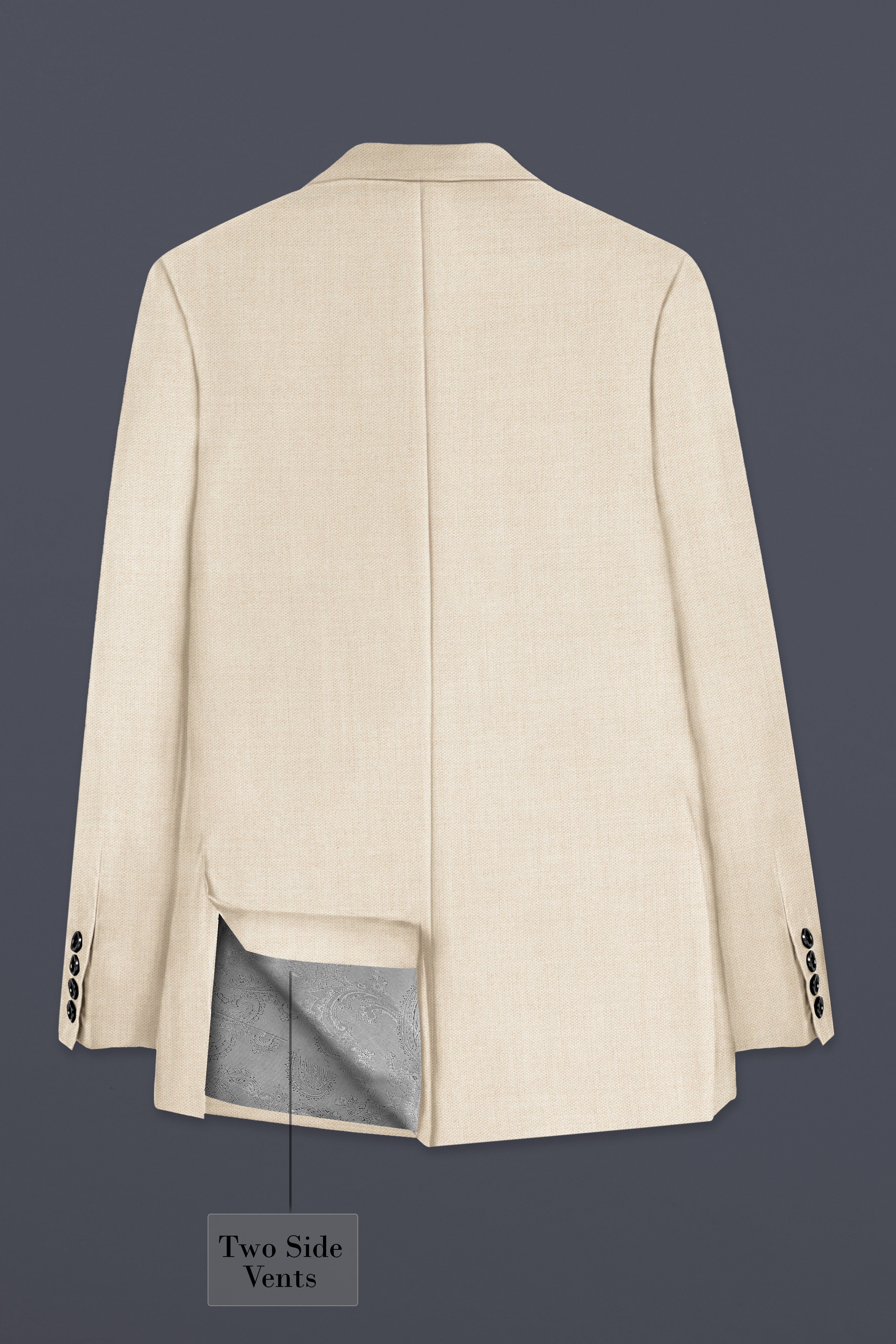 Mercury Cream Solid Blazer