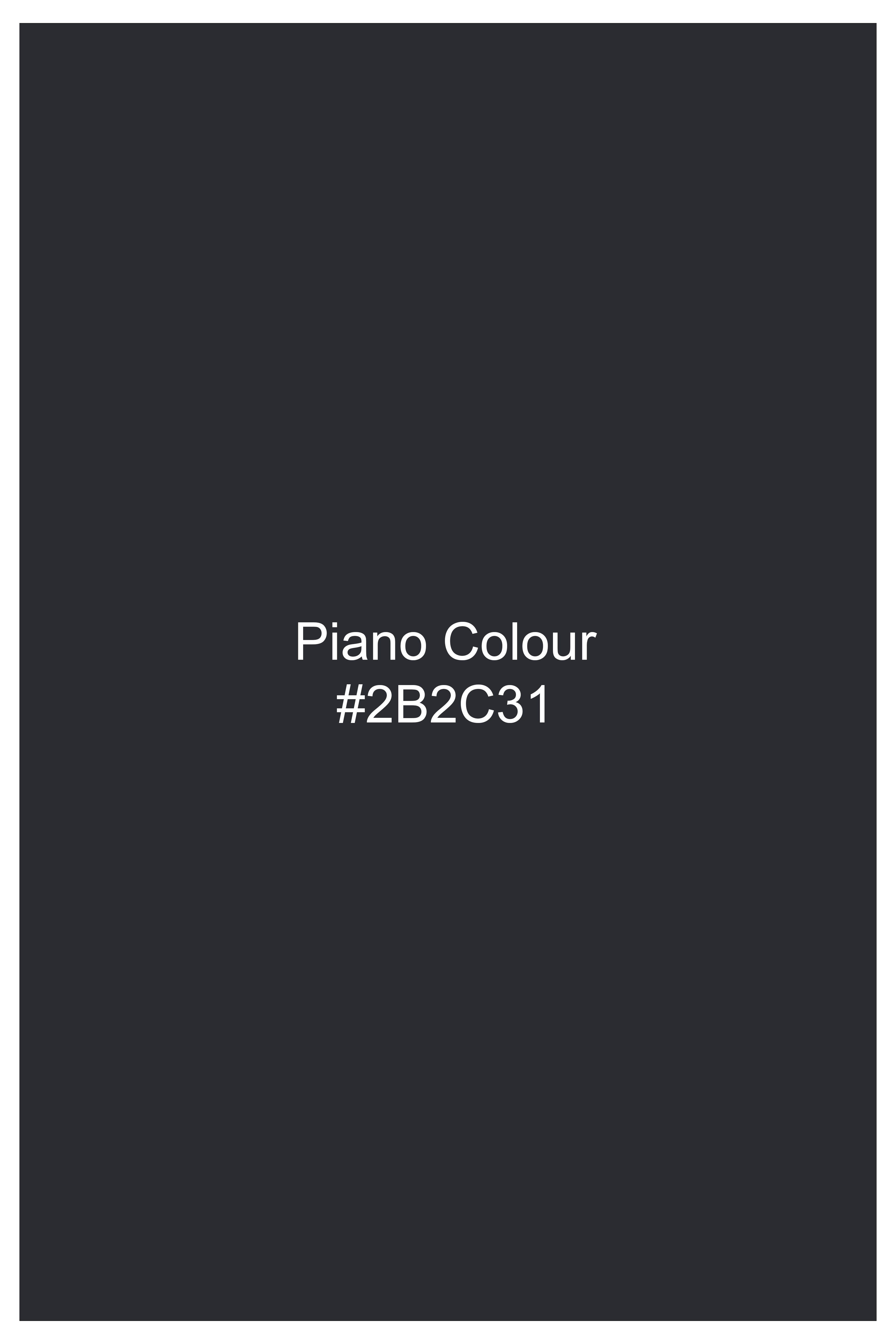 Piano Gray Wool Blend Bandhgala Blazer