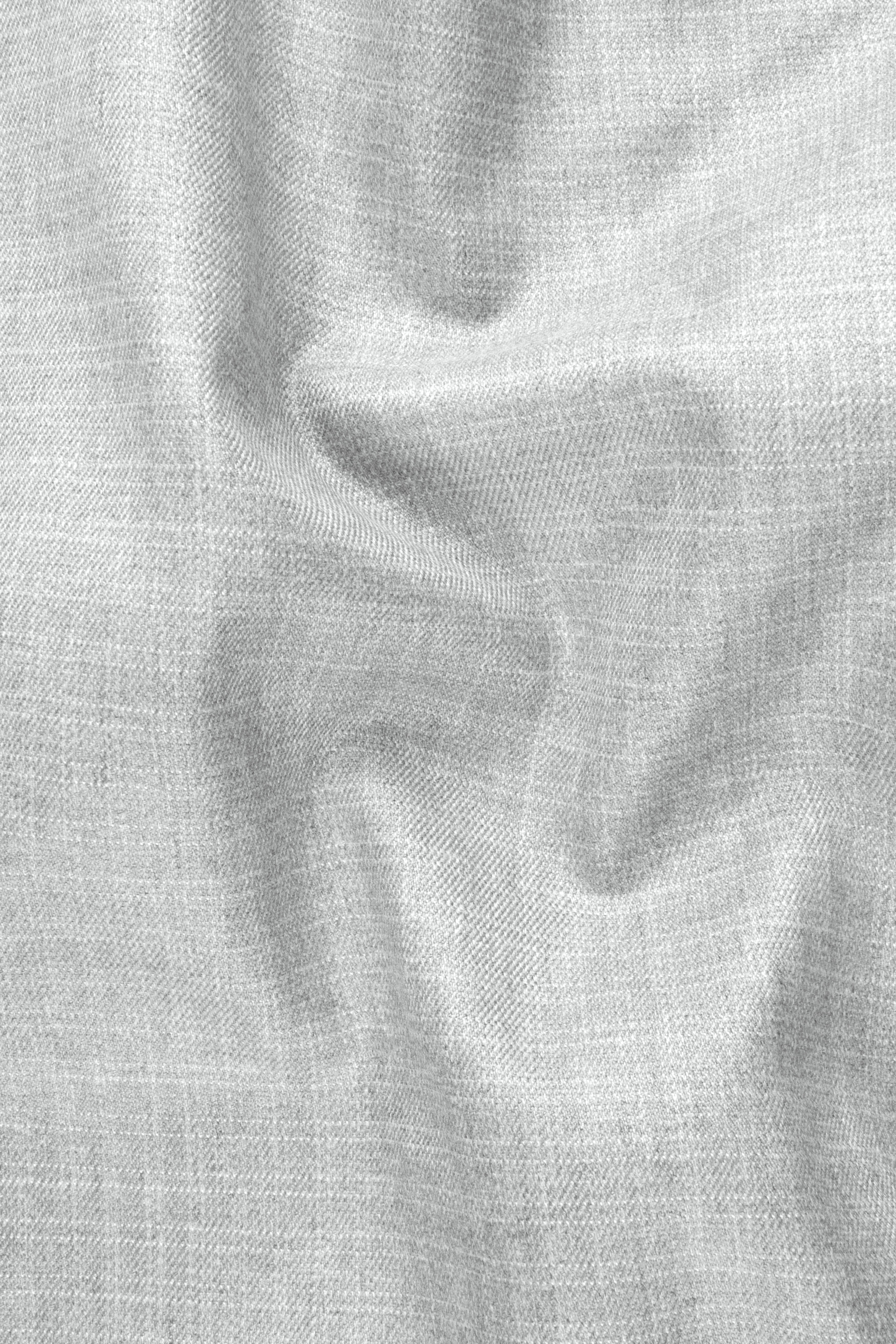 Pastel Gray Textured Wool Blend Tuxedo Blazer