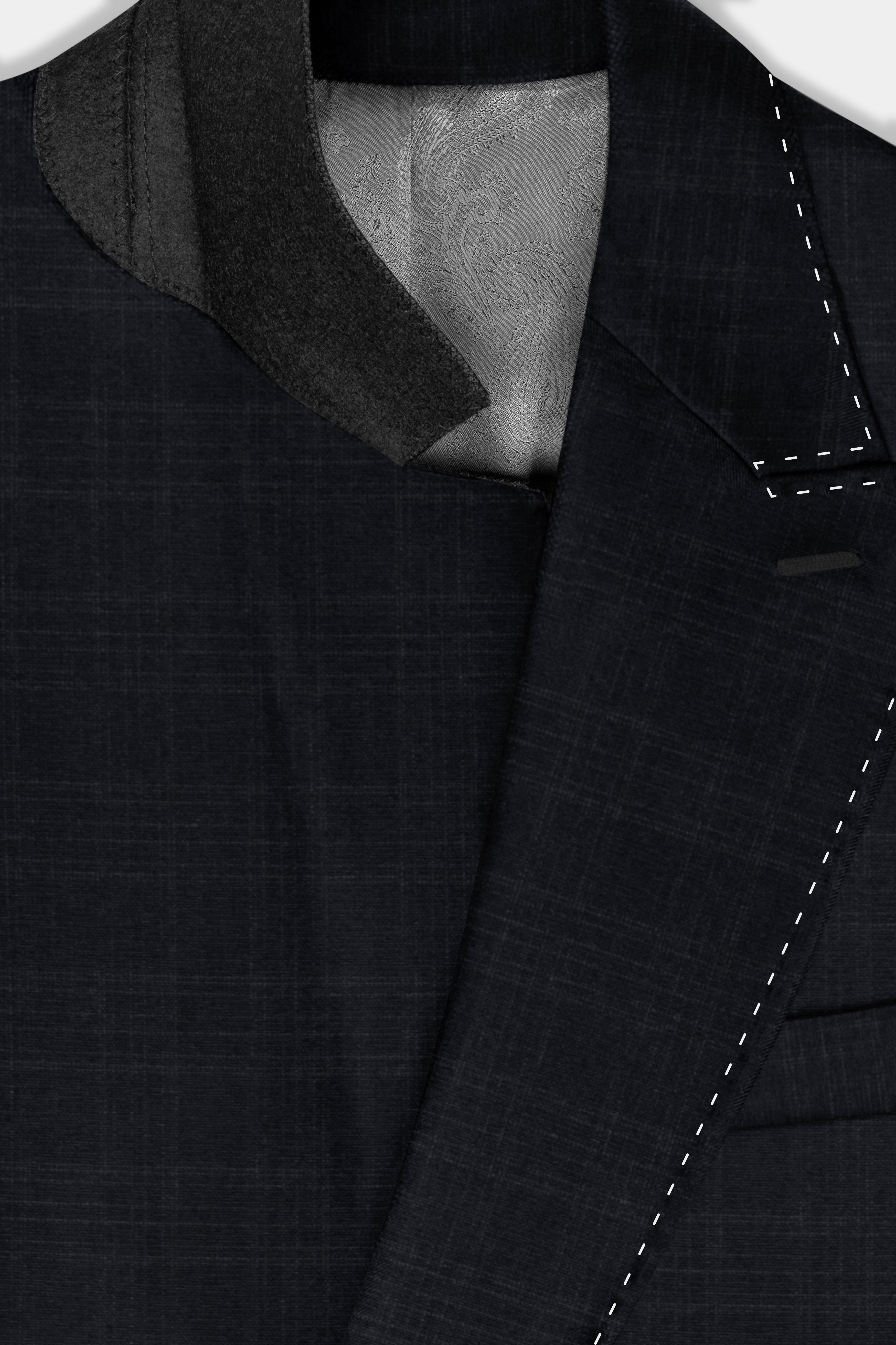 Racing Gray Plaid Wool Blend Double Breasted Suit