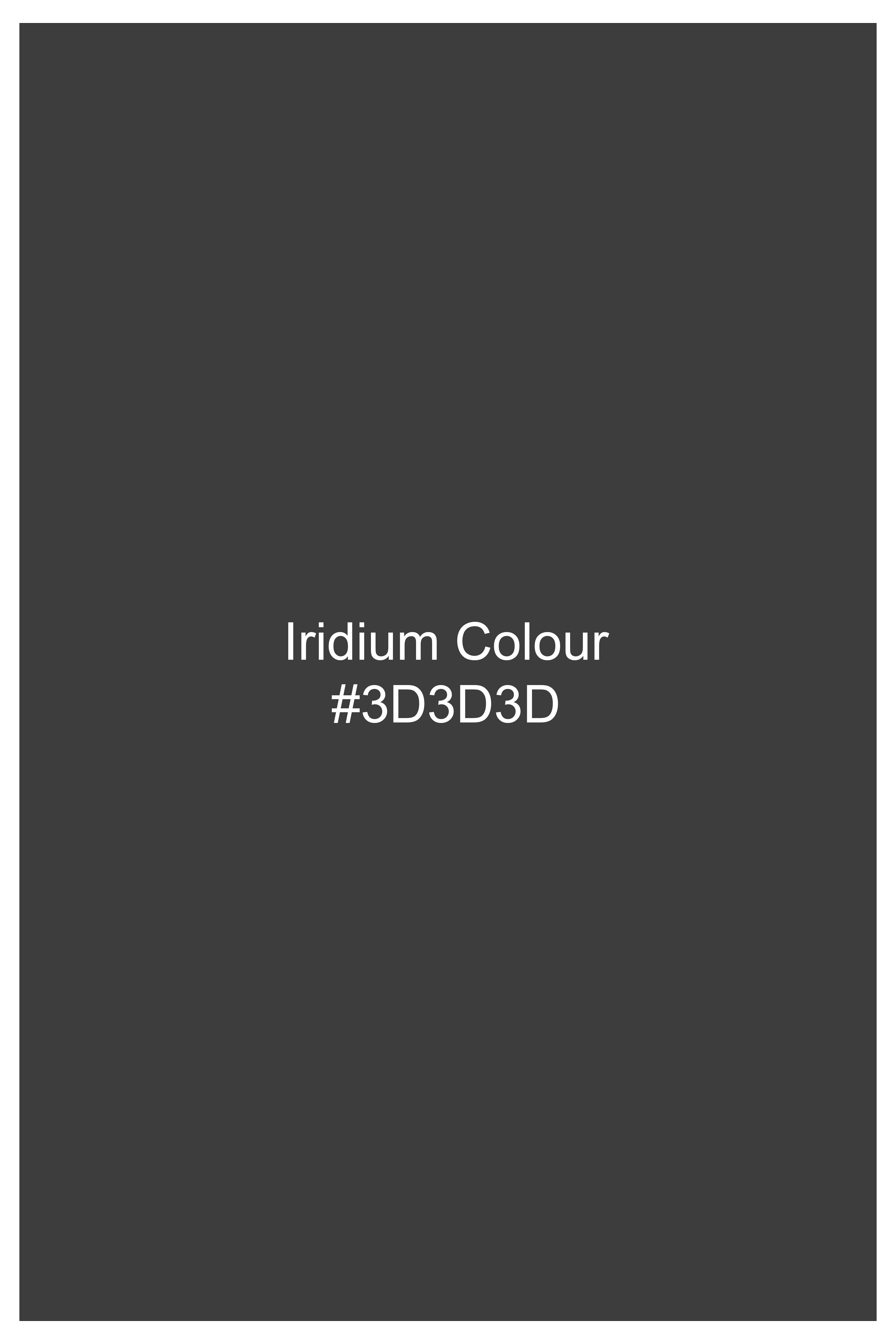 Iridium Gray Plaid Wool Blend Single Breasted Blazer
