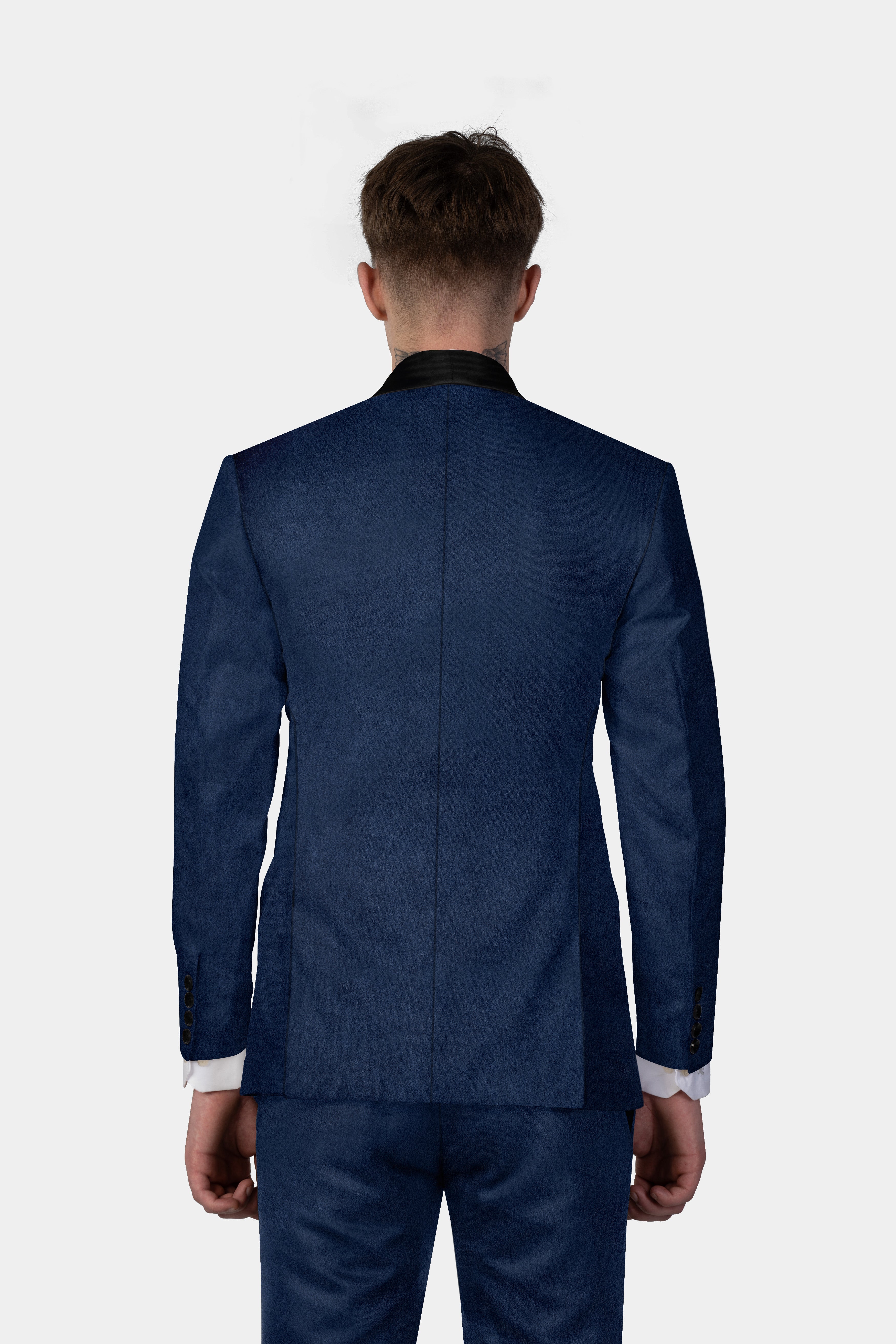 Downriver Blue Velvet Tuxedo Blazer